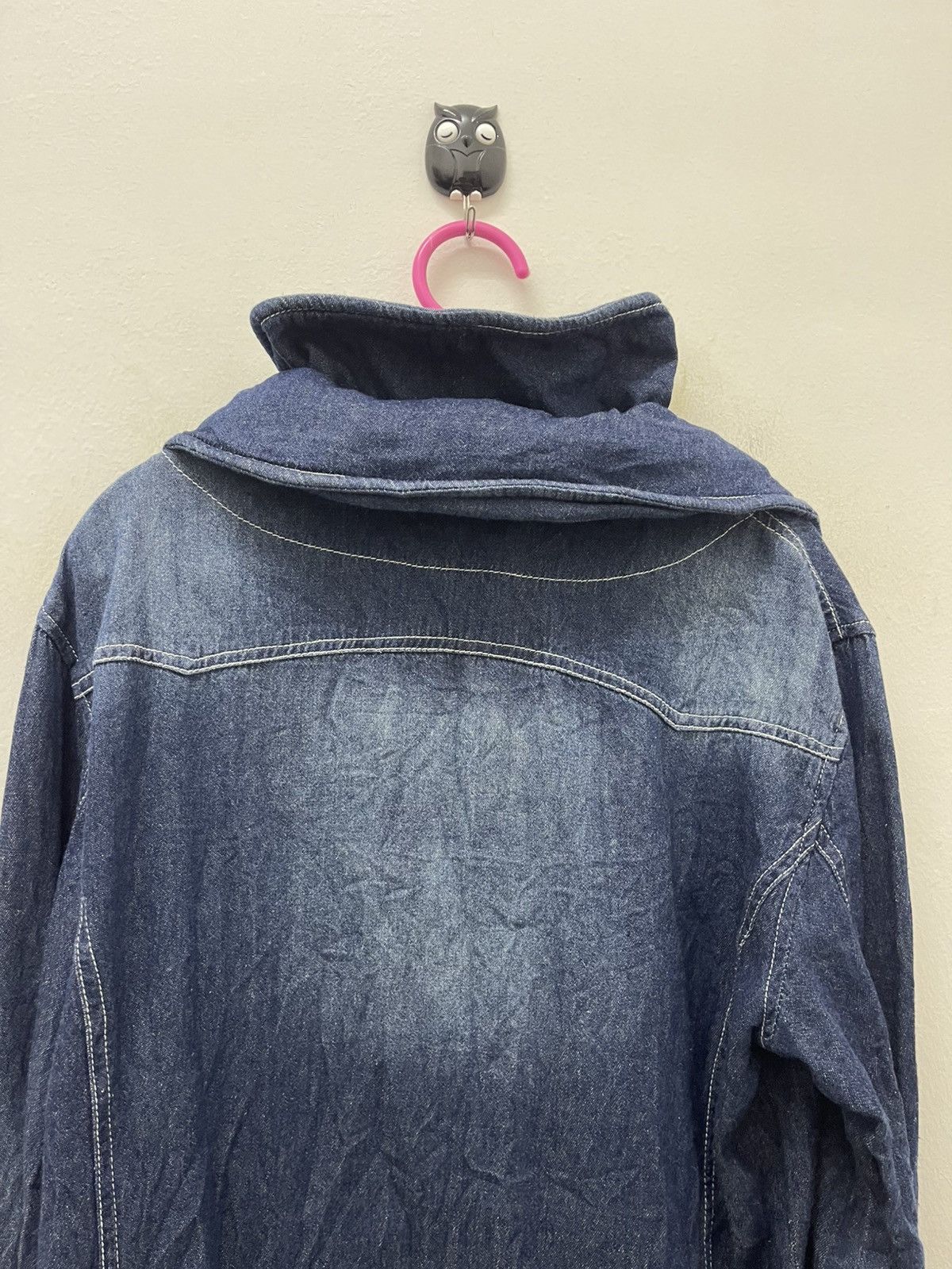 In The Attic Rare Vintage IN THE ATTIC Double Button Double Collar Hoodie Size US L / EU 52-54 / 3 - 19 Thumbnail