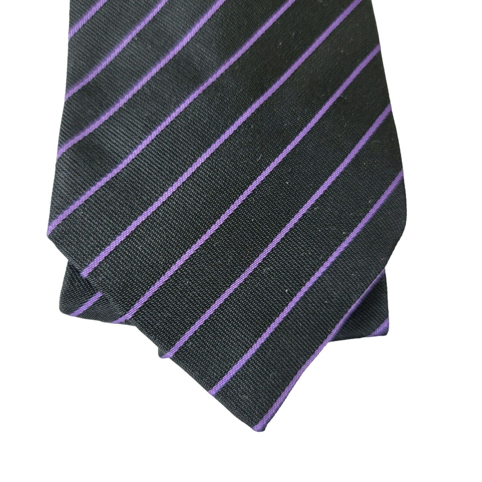 Ralph Lauren Ralph Lauren Purple Label Silk Repp Knit 3" Slim Neck Tie Size ONE SIZE - 3 Thumbnail