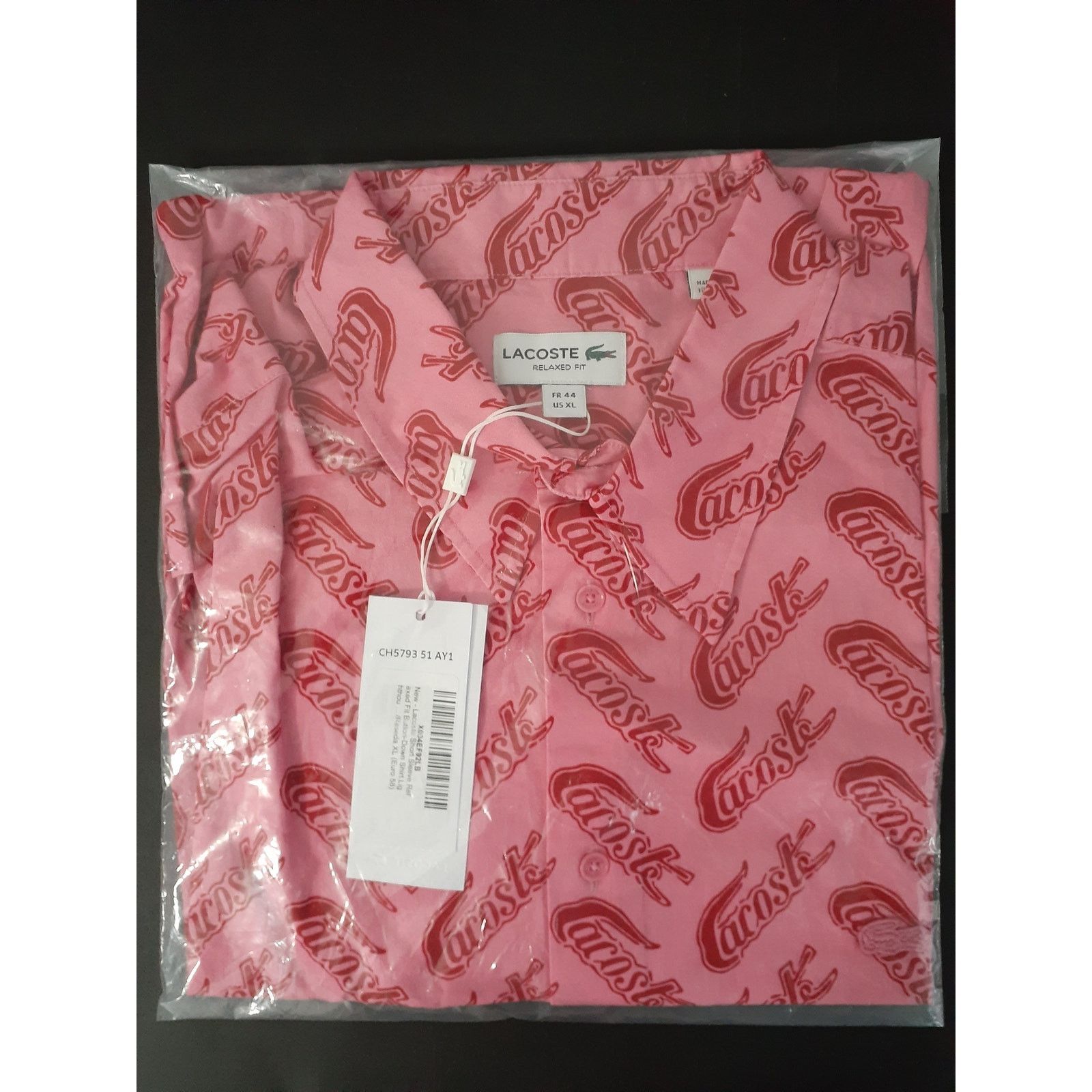 Lacoste Lacoste Short Sleeve Relaxed Button Shirt Lighthouse Red XL Size US XL / EU 56 / 4 - 2 Thumbnail