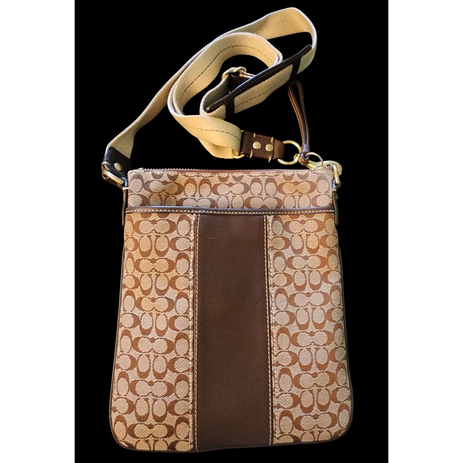 Coach Coach Signature Canvas Crossbody Casual Purse Brown Size ONE SIZE - 2 Thumbnail