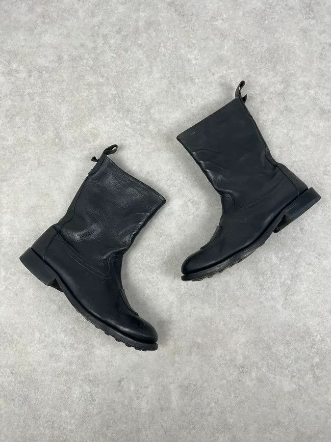 Marithe + Francois Girbaud Marithé + François Girbaud Black Leather Padded Biker Boots Size US 9 / EU 42 - 7 Thumbnail
