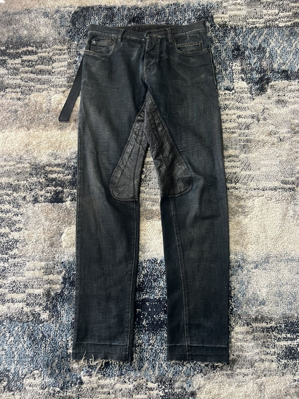 Rick Owens Rick Owens Olmar n Mirta Stag Lambskin Biker Detroit Denims Size US 30 / EU 46 - 2 Thumbnail