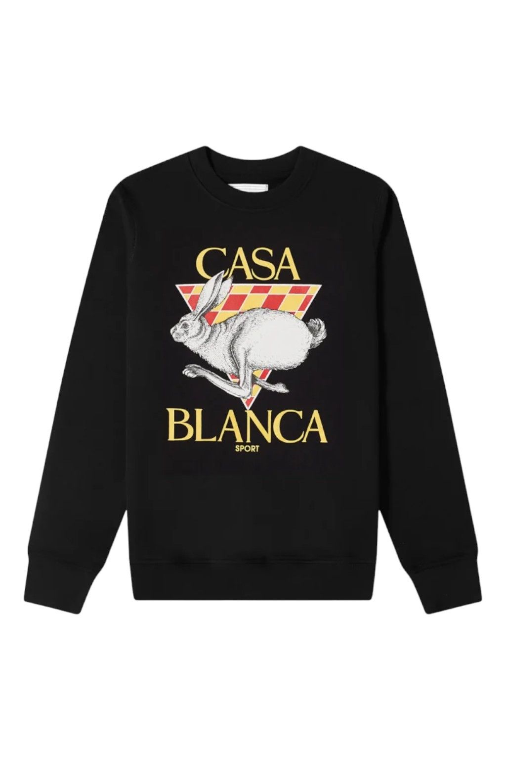 image of Casablanca Casa Sport Crew Sweatshirt in Black, Men's (Size XS)