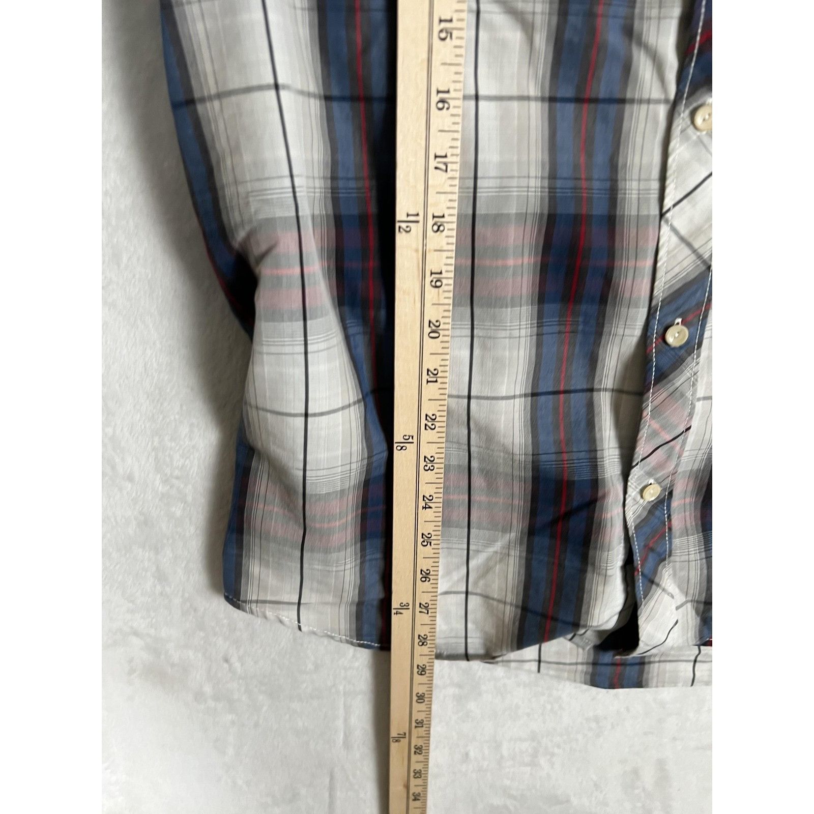 Quiksilver Quiksilver Shirt Mens XL Gray Blue Plaid Short Sleeve Button Size US XL / EU 56 / 4 - 4 Thumbnail