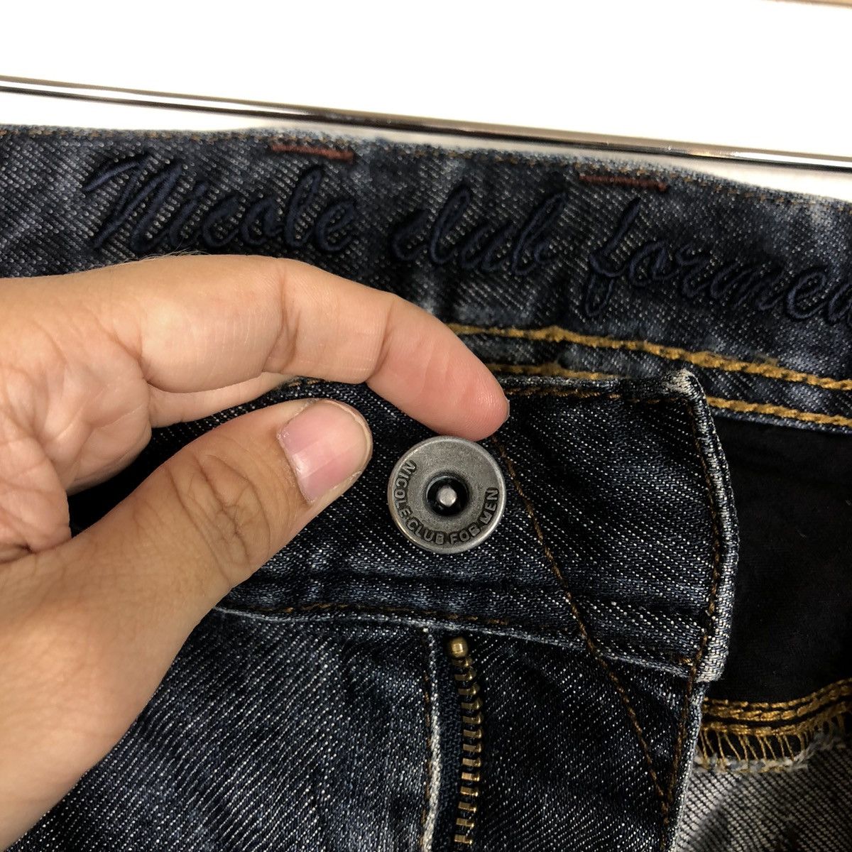 Issey Miyake 🔥RARE DISTRESSED DENIM JEANS NICOLE CLUB ISSEY MIYAKE Size US 33 - 13 Thumbnail