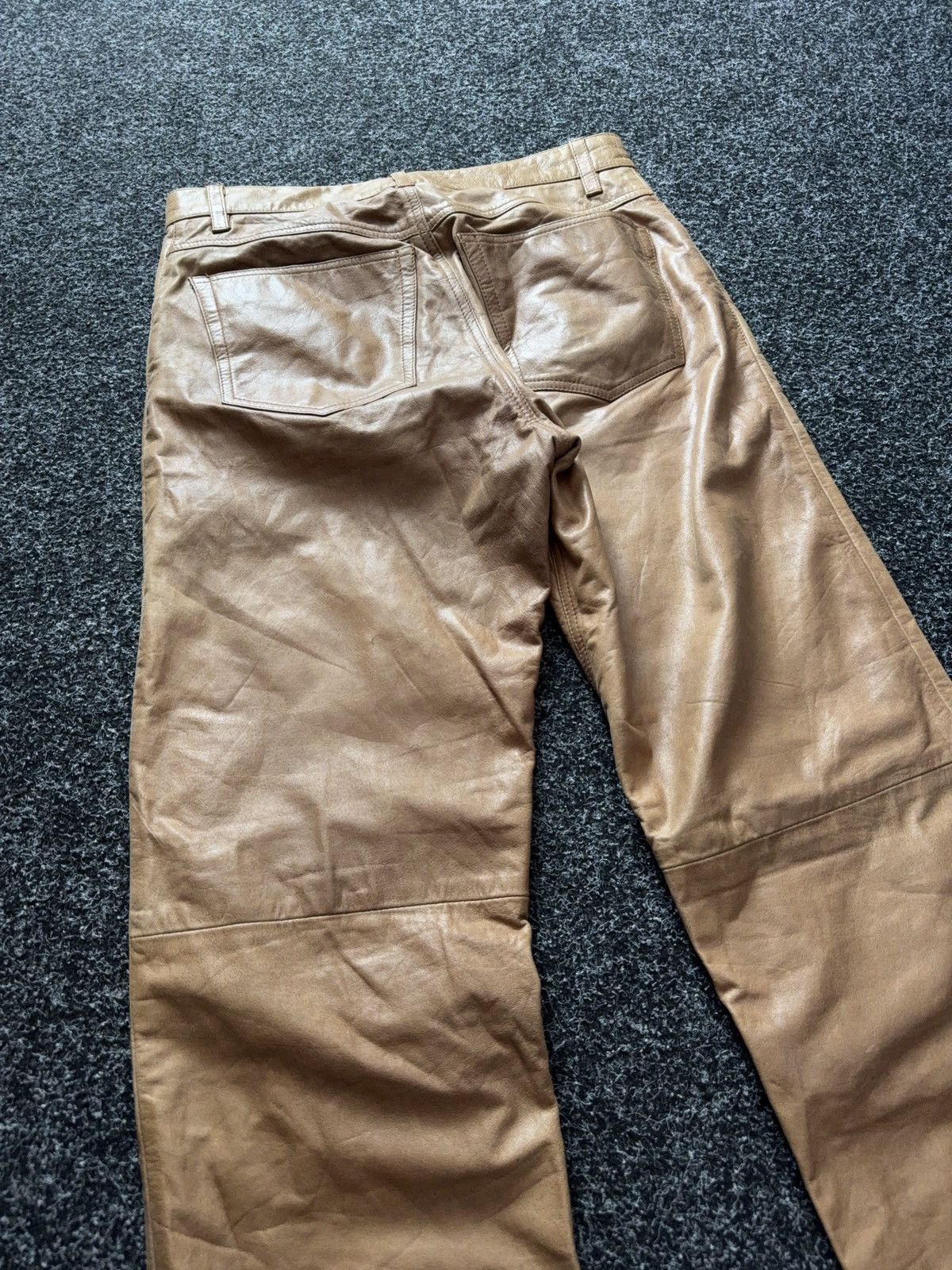 Genuine Leather 00s Leather Biker MOTO Rock Punk Cowboy Chrome Style Pants Size US 31 - 17 Thumbnail