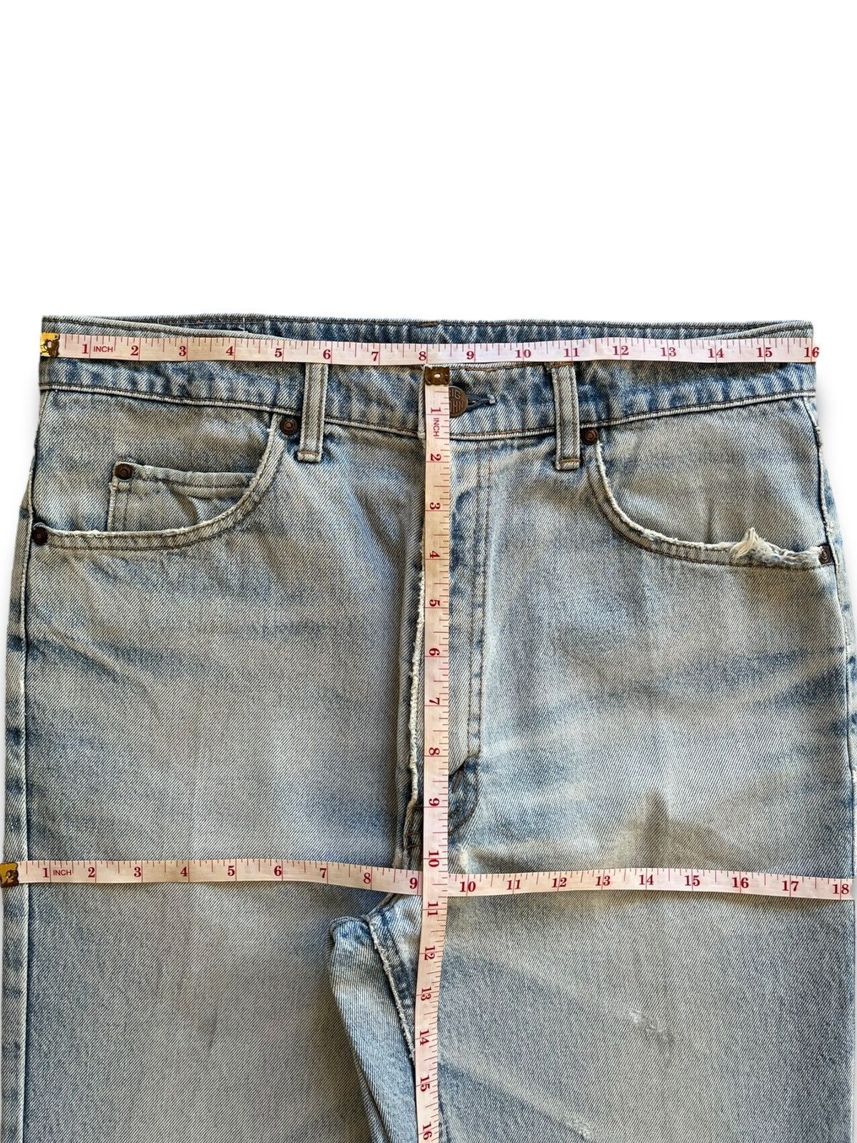 Japanese Brand Vintage Japanese Brand Light Wash Distressed Baggy Jeans Size US 32 / EU 48 - 10 Thumbnail