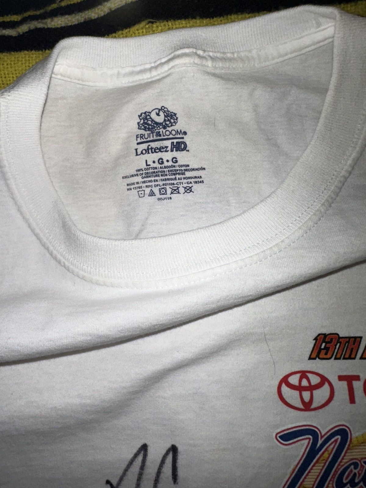 Fruit Of The Loom AUTOGRAPH Fast Jack Beckman ETC NHRA ‘13 Nationals T Sz. L Size US L / EU 52-54 / 3 - 4 Thumbnail