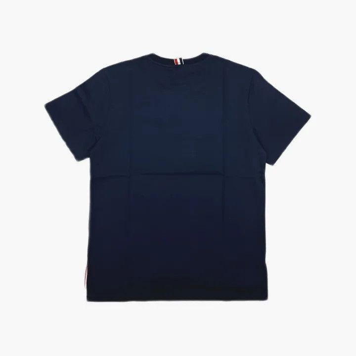 Thom Browne Thom Browne Navy Blue Satin Trimmed T-Shirt -2507 Size US S / EU 44-46 / 1 - 1 Thumbnail