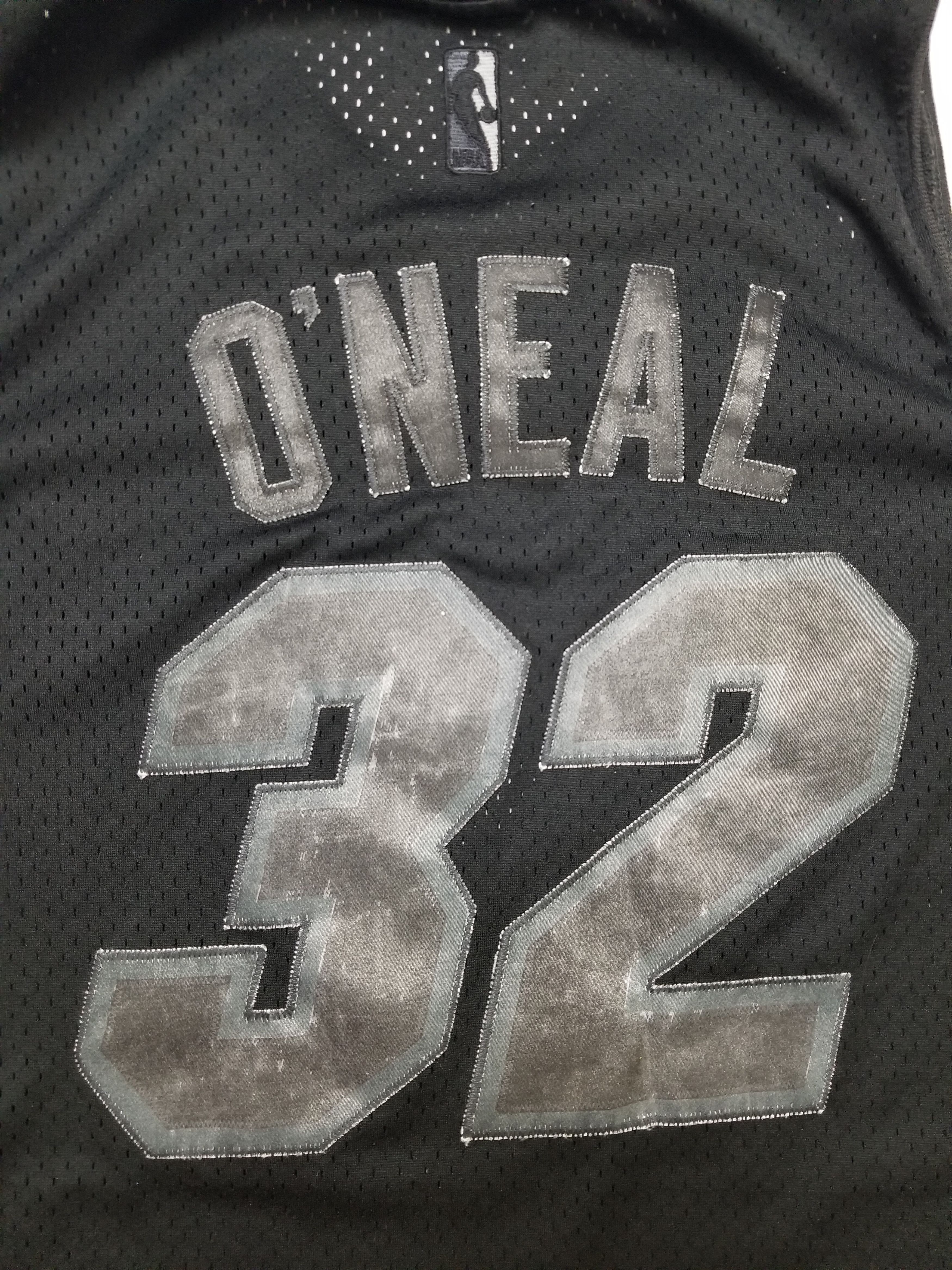 Reebok Reebok Miami Heat Shaquille O'Neal All Black NBA Sewn Jersey Size US XL / EU 56 / 4 - 3 Thumbnail