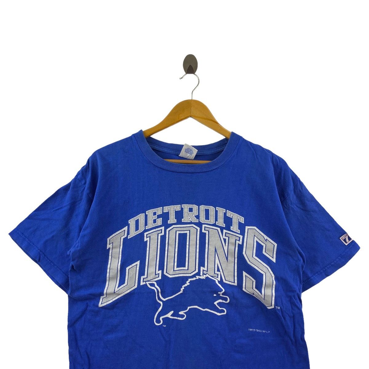 Vintage Vintage 90s DETROIT LIONS NFC By Logo 7 Print Blue Short Size US M / EU 48-50 / 2 - 2 Thumbnail