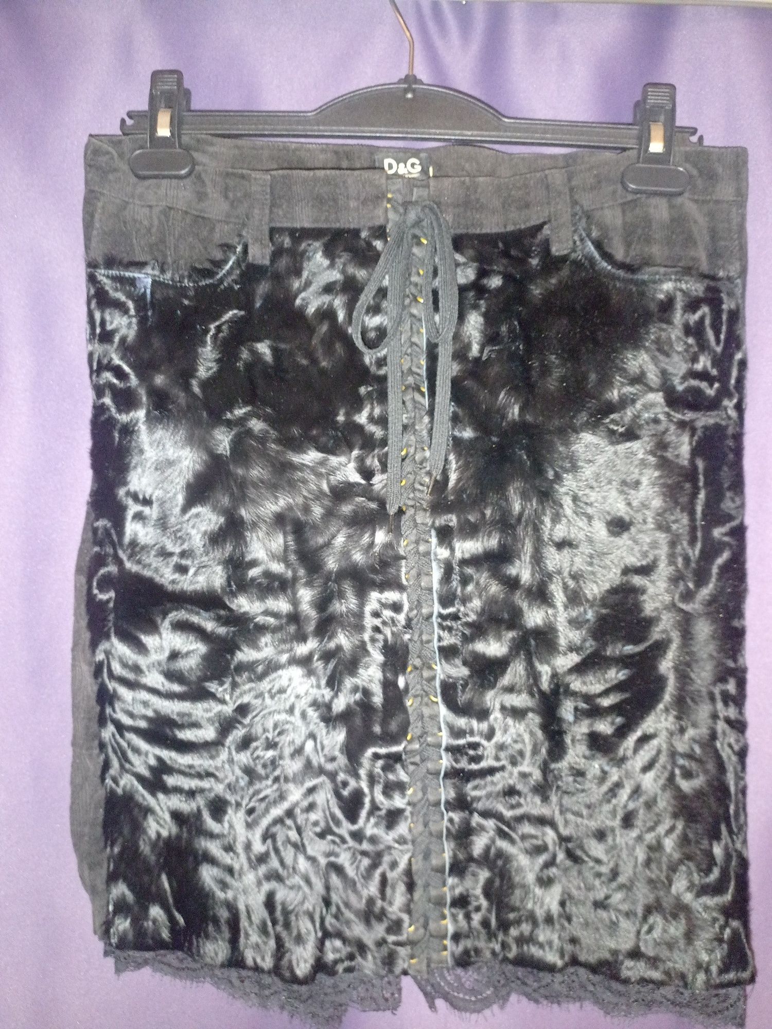 Dolce & Gabbana Dolce Gabbana Fur Velvet Skirt Size 28" / US 6 / IT 42 - 5 Thumbnail