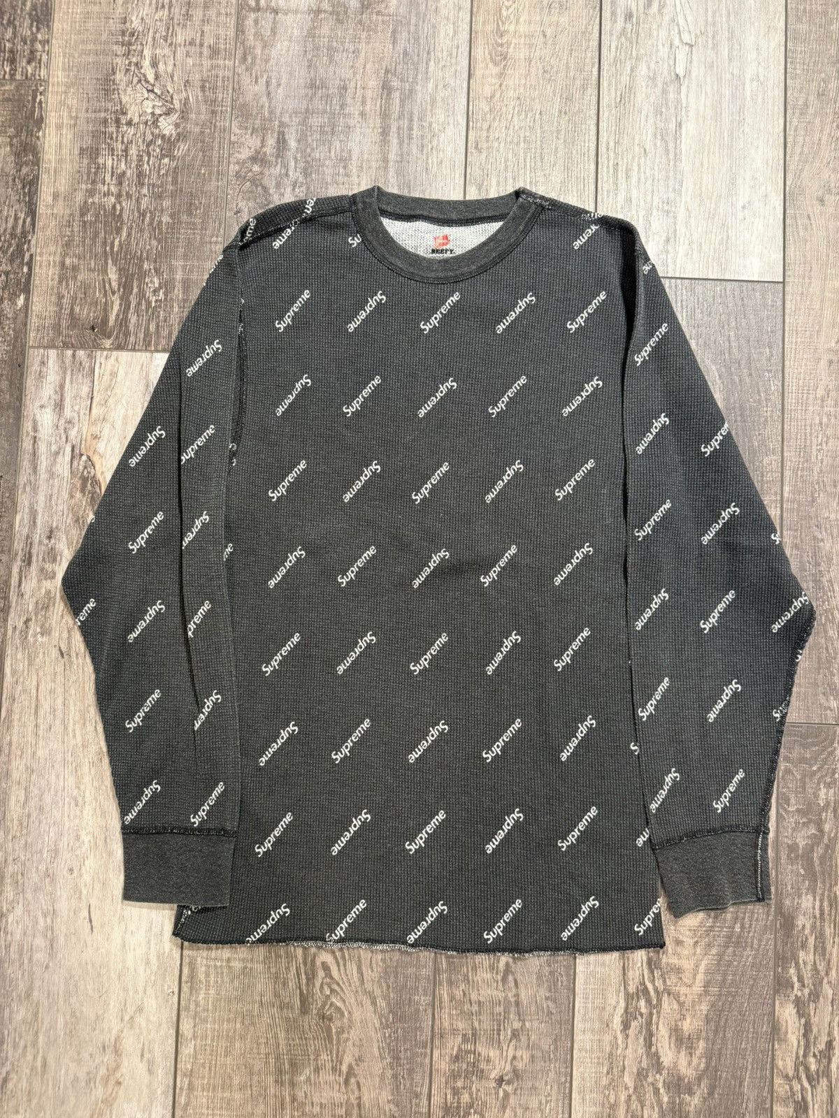 Supreme Supreme Velour Diagonal Logo L/S Thermal Top Large Size US L / EU 52-54 / 3 - 1 Thumbnail
