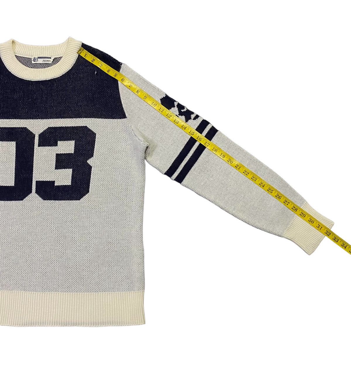 Bape × Nigo Vintage A Bathing Ape Numbering Knit Sweater Size US L / EU 52-54 / 3 - 10 Thumbnail