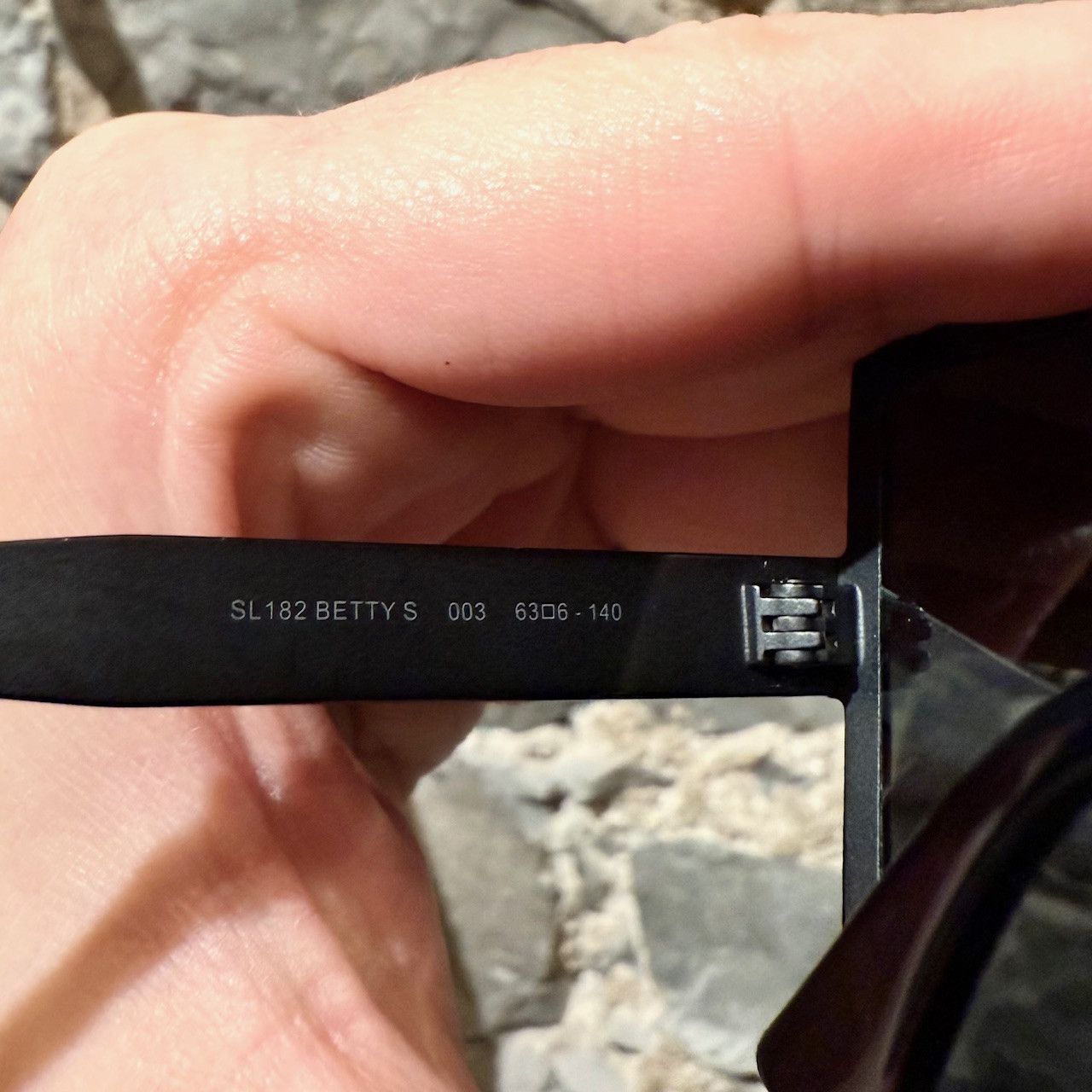 Yves Saint Laurent Saint Laurent SL 182 Betty Black Silver Square Shield SG Size ONE SIZE - 9 Thumbnail