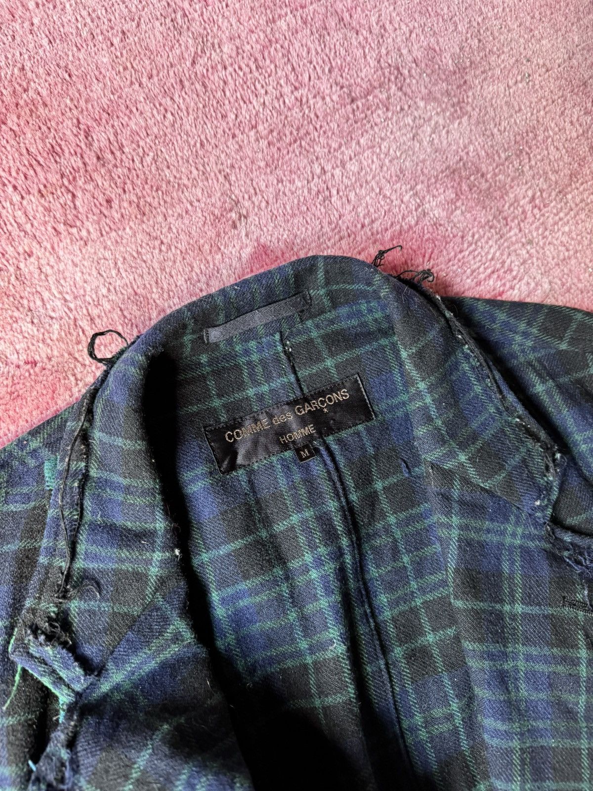 Comme des Garcons Comme des Garçons deconstructed plaid green blazer Size US M / EU 48-50 / 2 - 2 Thumbnail