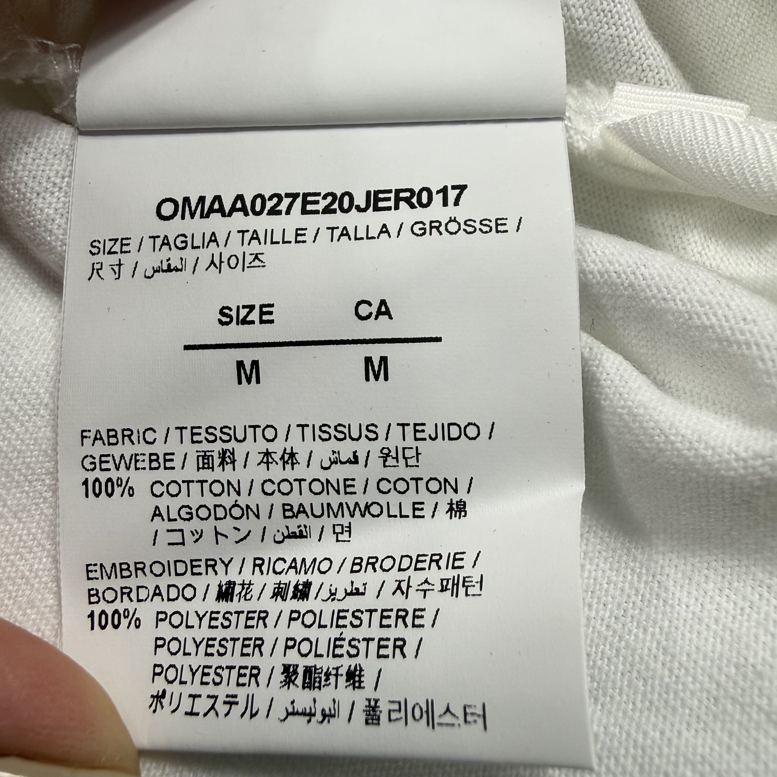 Off-White Off-White Virgil Abloh Pivot Embroidered Face White T-Shirt Size US M / EU 48-50 / 2 - 6 Thumbnail