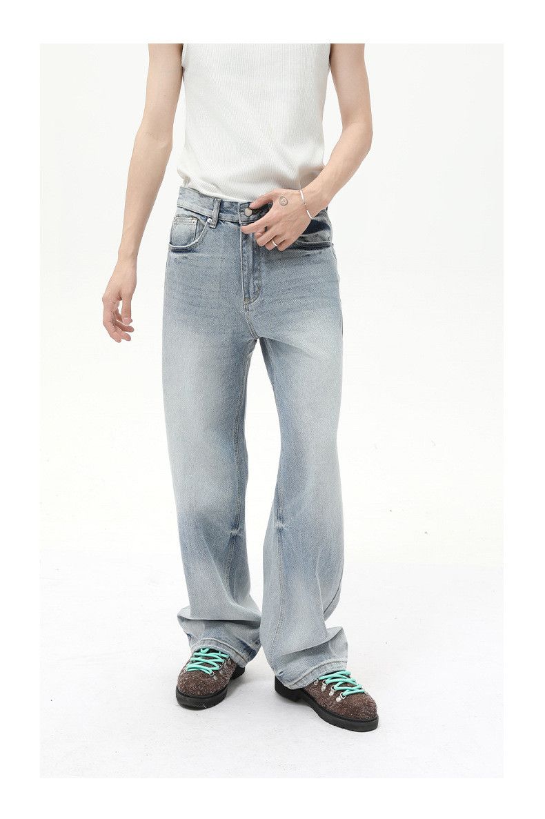 Japanese Brand × Jean Japanese retro distressed straight loose washed jeans Size US 32 / EU 48 - 2 Thumbnail
