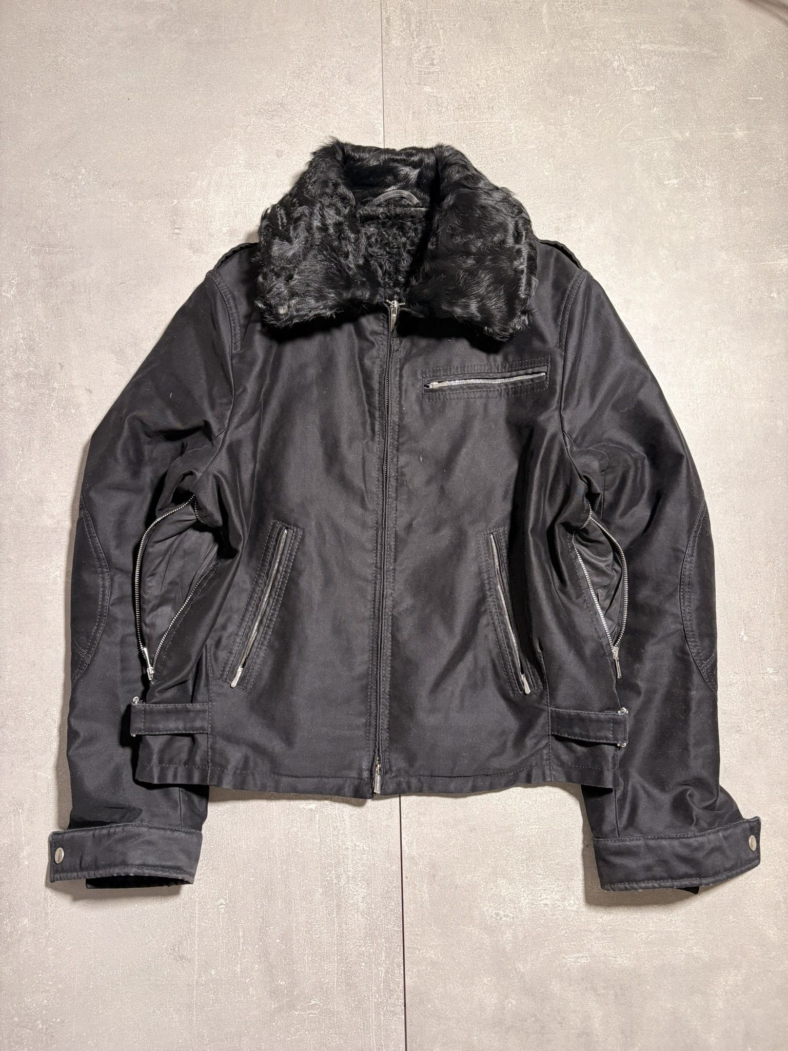 STRENESSE 2010 STRENESSE Fur Multizip Bomber Jacket Gabriele Strehle Size US M / EU 48-50 / 2 - 1 Thumbnail