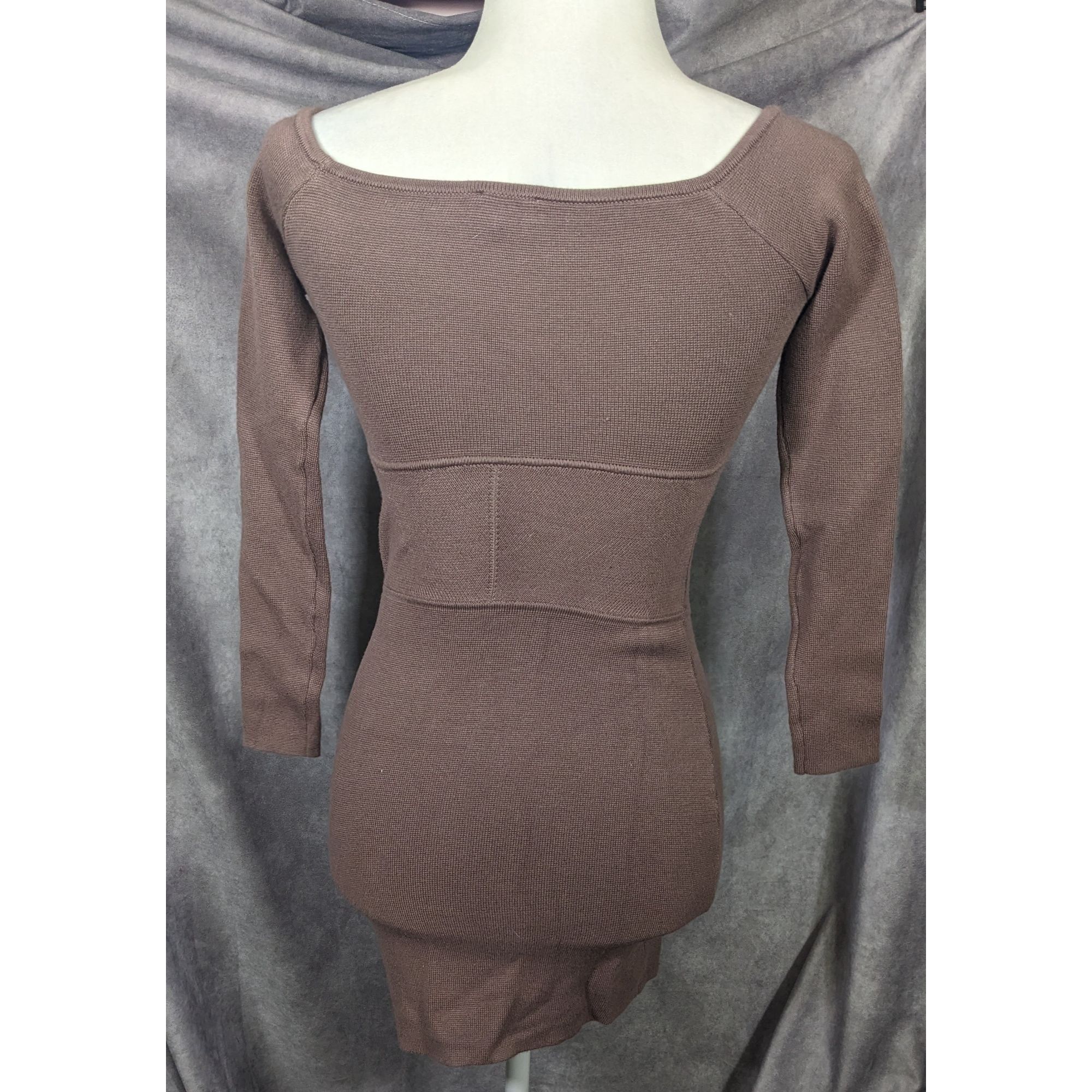 Abercrombie & Fitch Abercrombie & Fitch Black Knit Faux Corset Waist Dress Size Size XS / US 0-2 / IT 36-38 - 12 Thumbnail