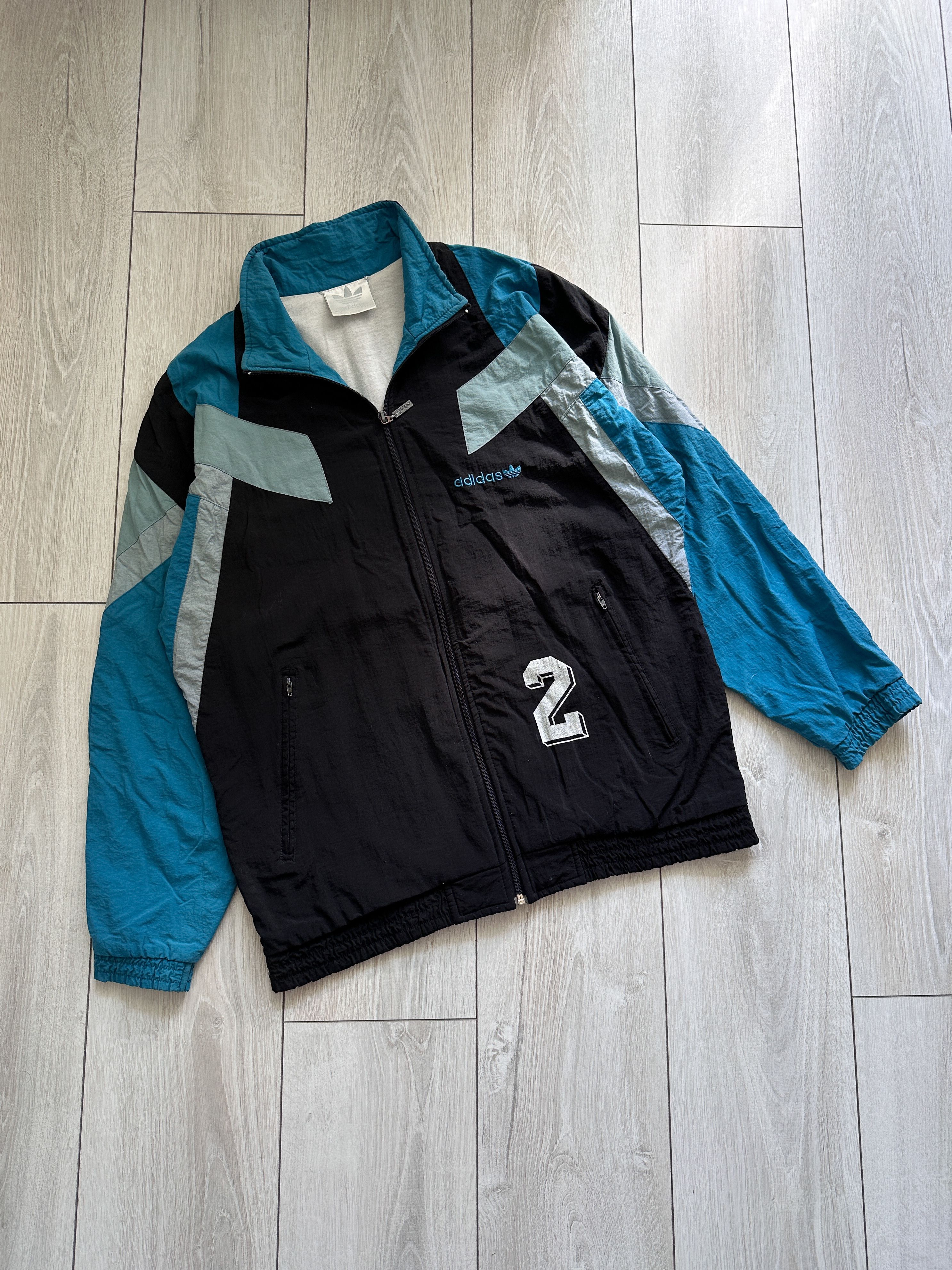 Adidas Vintage Adidas Light Nylon Track Jacket Size US L / EU 52-54 / 3 - 1 Thumbnail