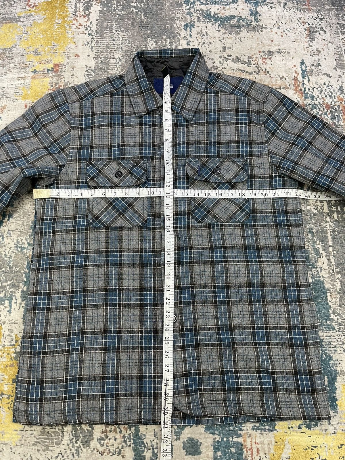 Japanese Brand Crew Checked Plaid Flannel Padded Shacket Size US L / EU 52-54 / 3 - 10 Thumbnail