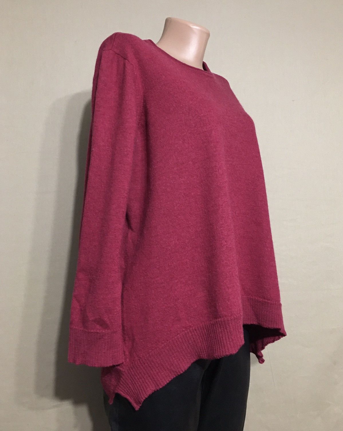 Designer OSKA Virgin Wool Burgundy Knit Sweater Size 4 Size L / US 10 / IT 46 - 3 Thumbnail