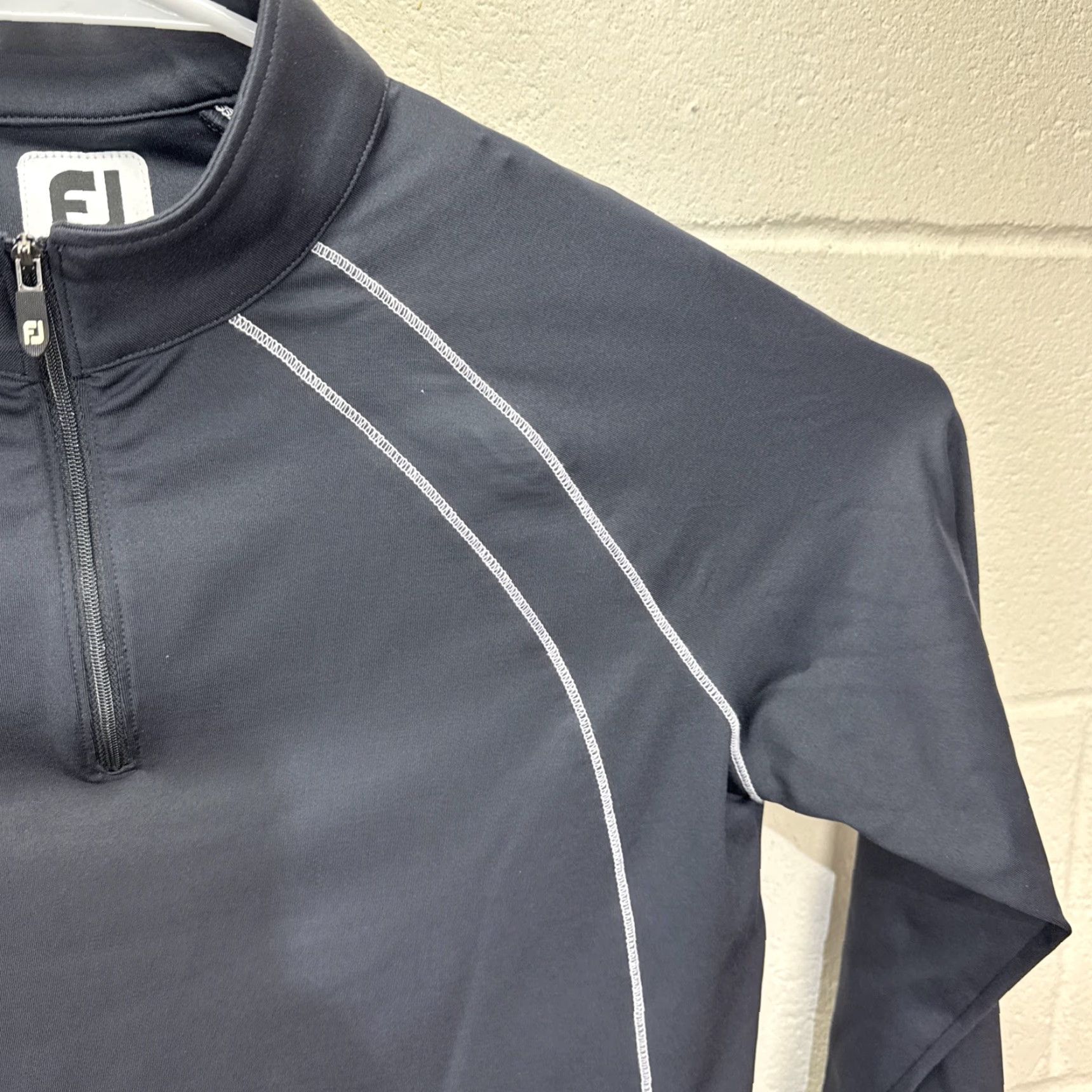 Footjoy FootJoy Sweater Shirt Mens M Black 1/4 Zip Knit Pullover Golf Athletic Logo Multicolor 90s? Size US M / EU 48-50 / 2 - 6 Thumbnail