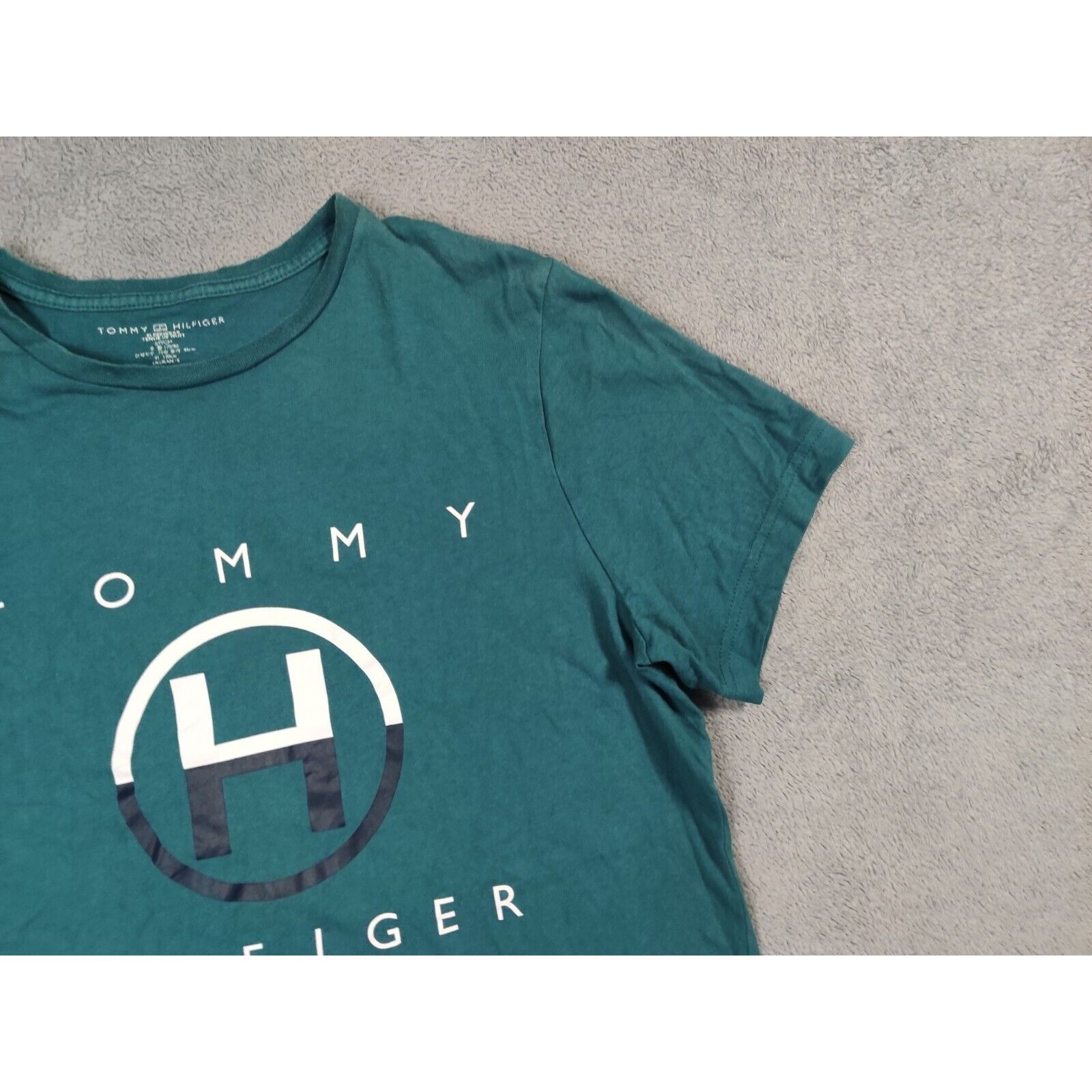 Tommy Hilfiger Tommy Hilfiger Shirt Adult Mens Small Blue Green Spell Out Size US S / EU 44-46 / 1 - 3 Thumbnail