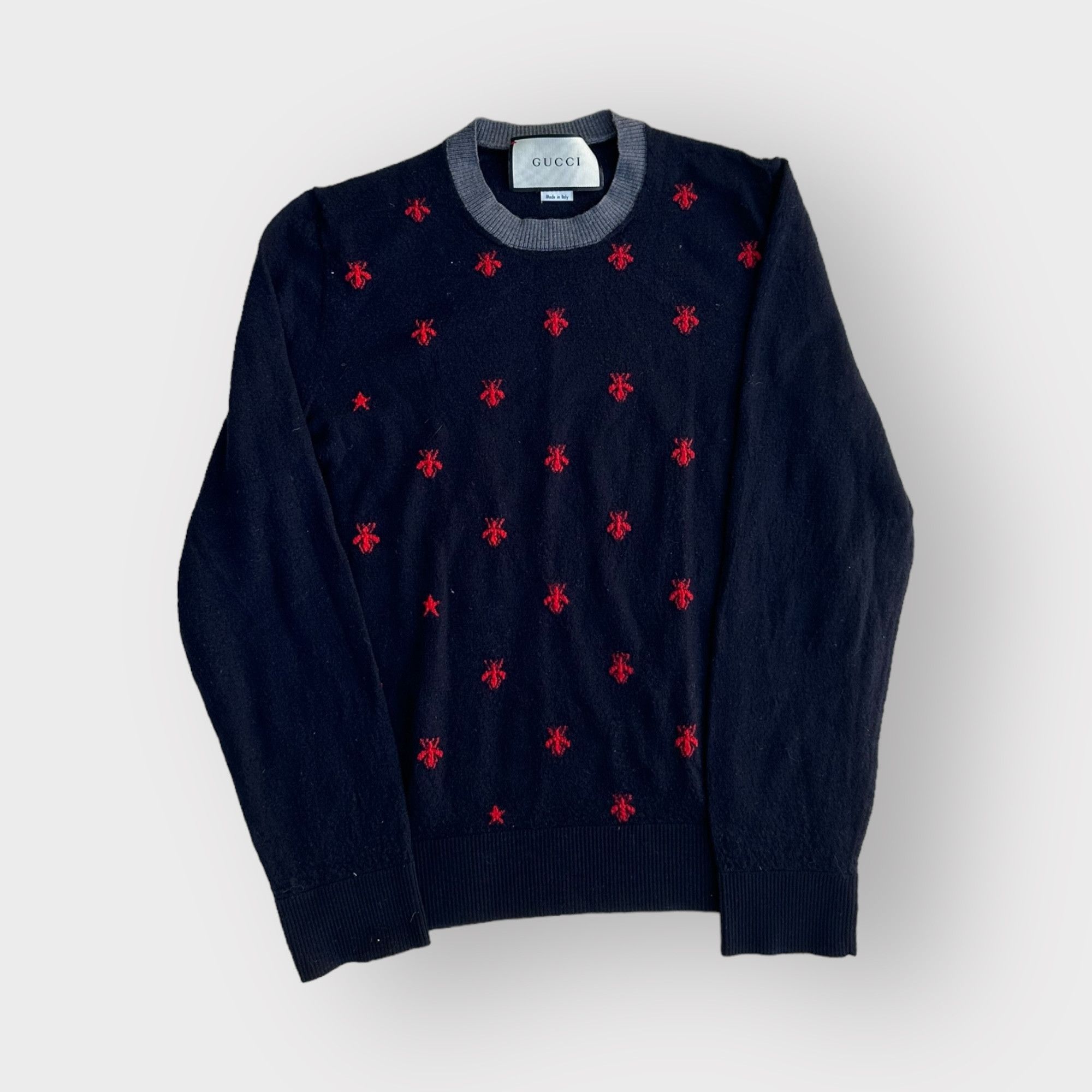 Gucci Gucci Sweater Red Bees Black Wool Grailed