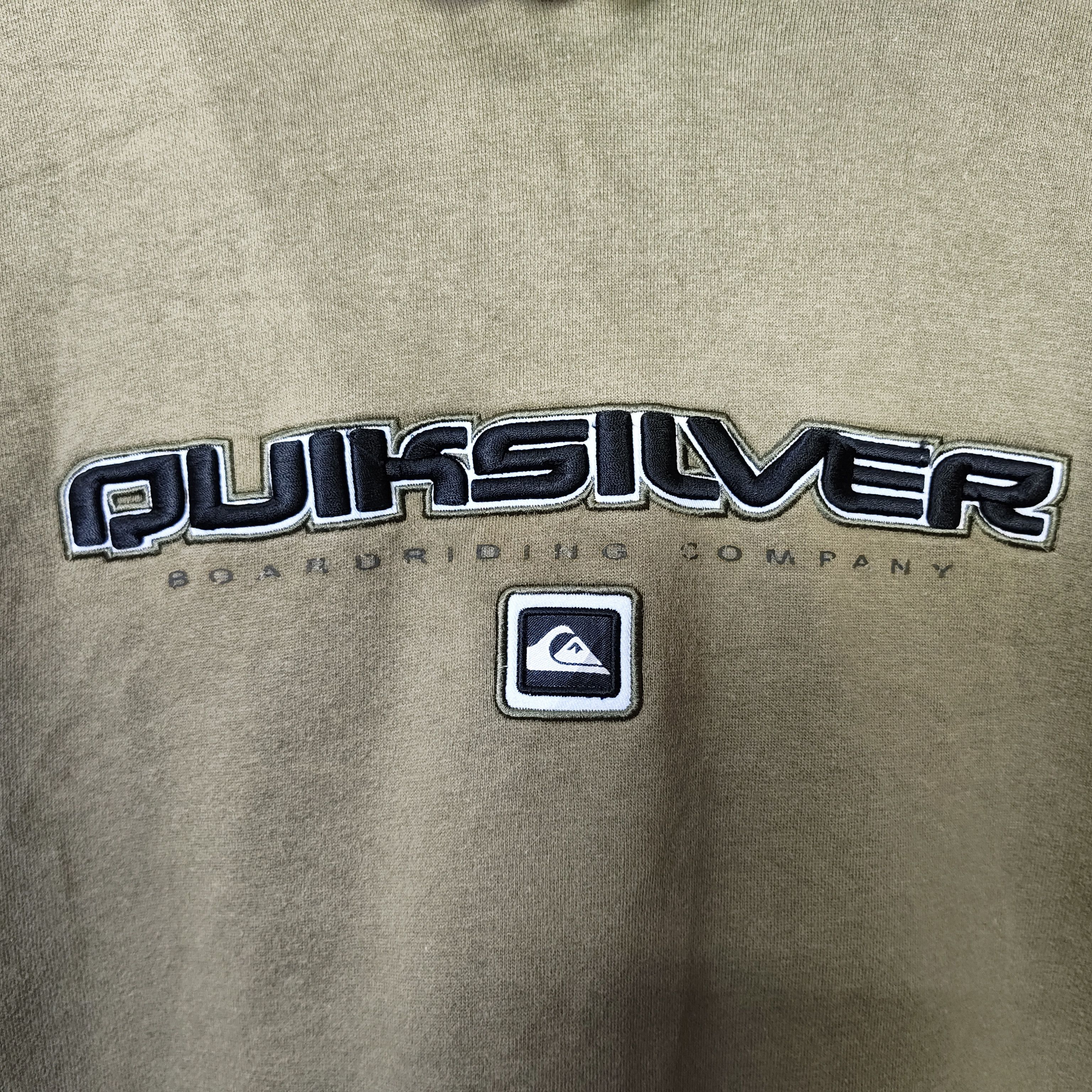 Vintage Y2K QUIKSILVER Embroidered Spellout Hoodie