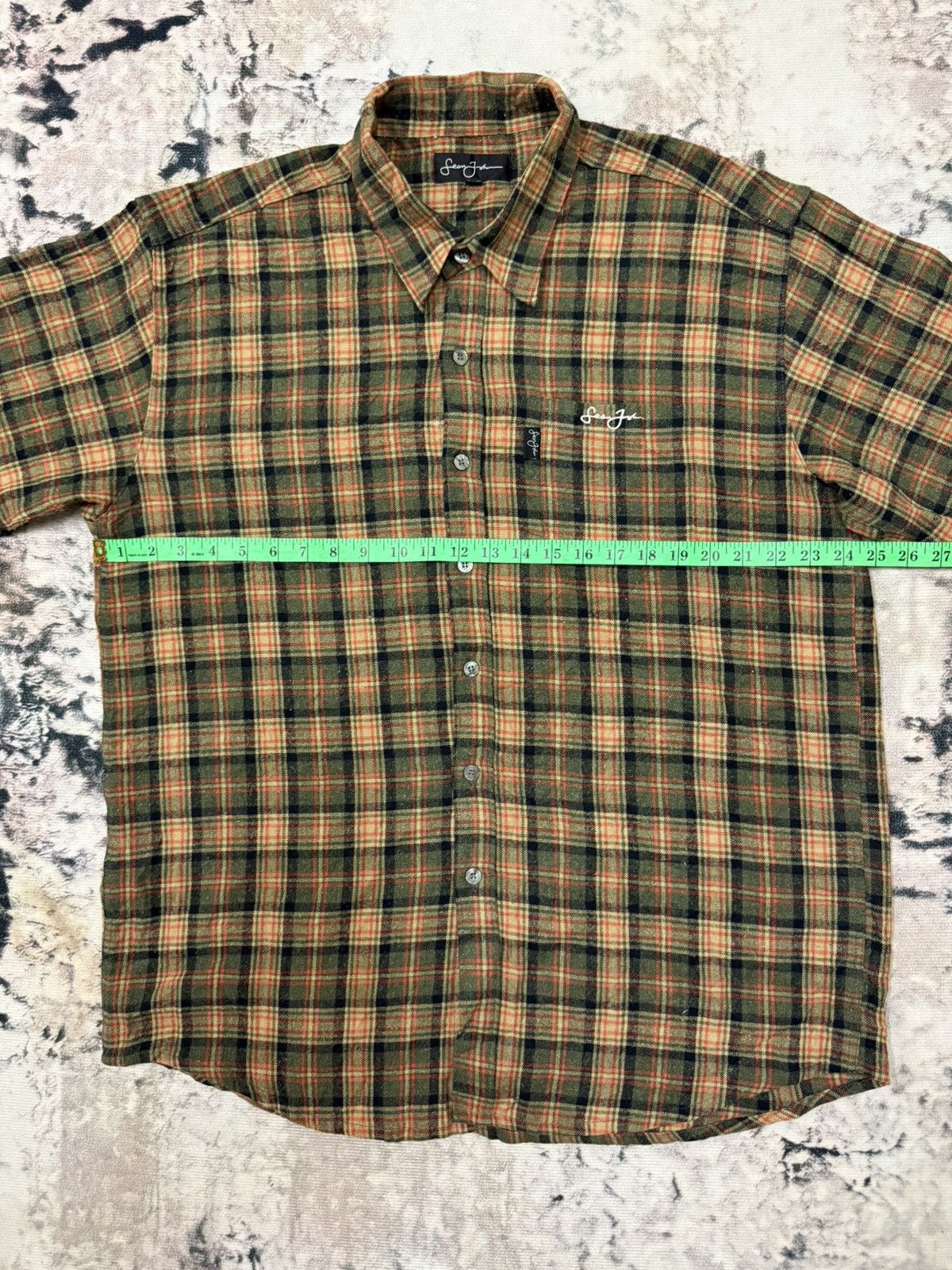 Sean John Vintage Sean John Chekerd Flannel Button Up Shirt Wool Size US XL / EU 56 / 4 - 10 Thumbnail