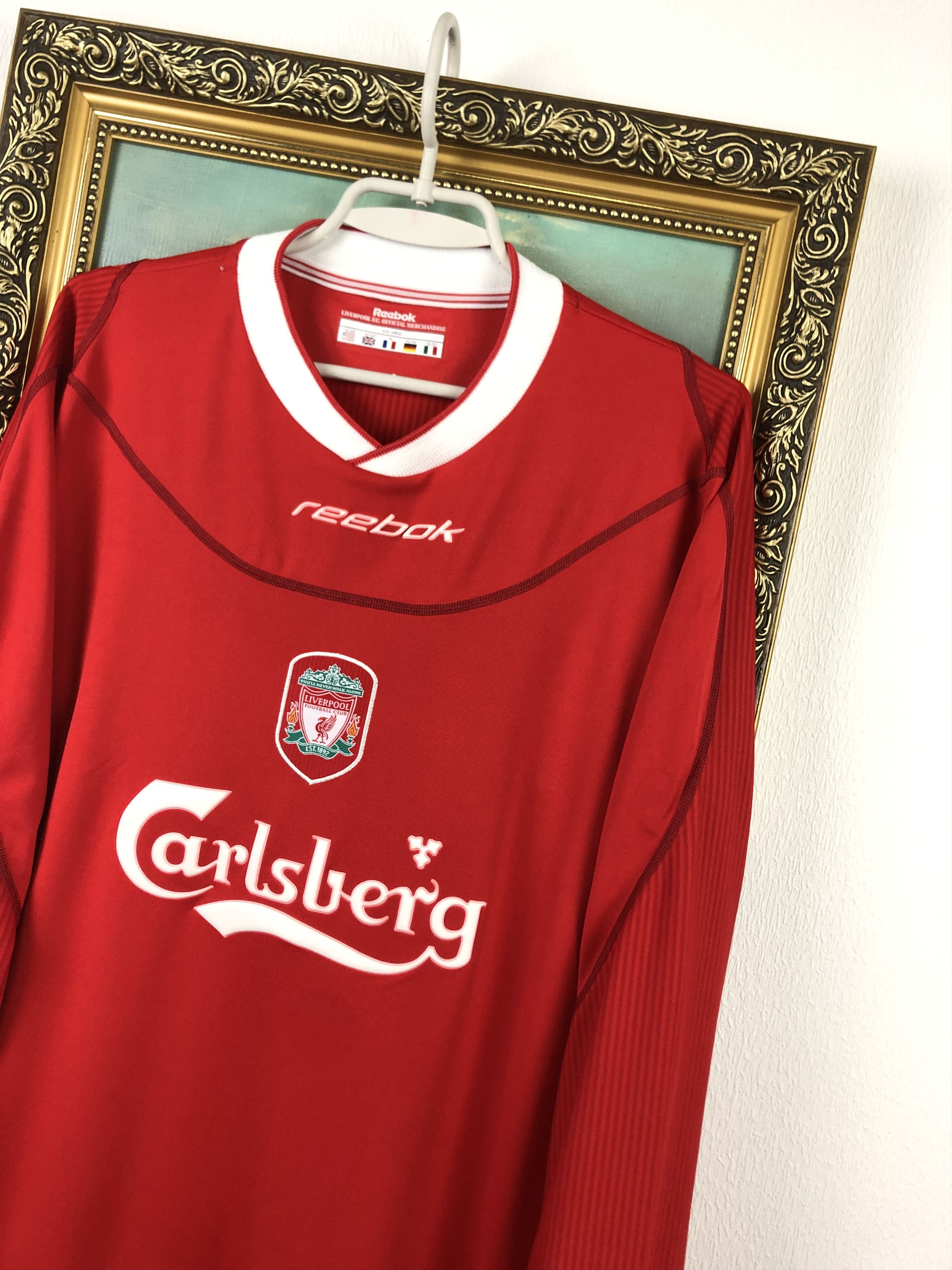 Vintage Liverpool football shirt 2002 Soccer Long Sleeve Jersey Rare Size US XL / EU 56 / 4 - 4 Thumbnail