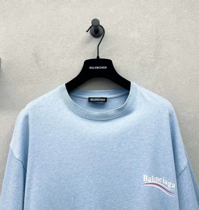 Balenciaga Balenciaga Carolina Blue Short Sleeve~ Size S Size US S / EU 44-46 / 1 - 4 Thumbnail