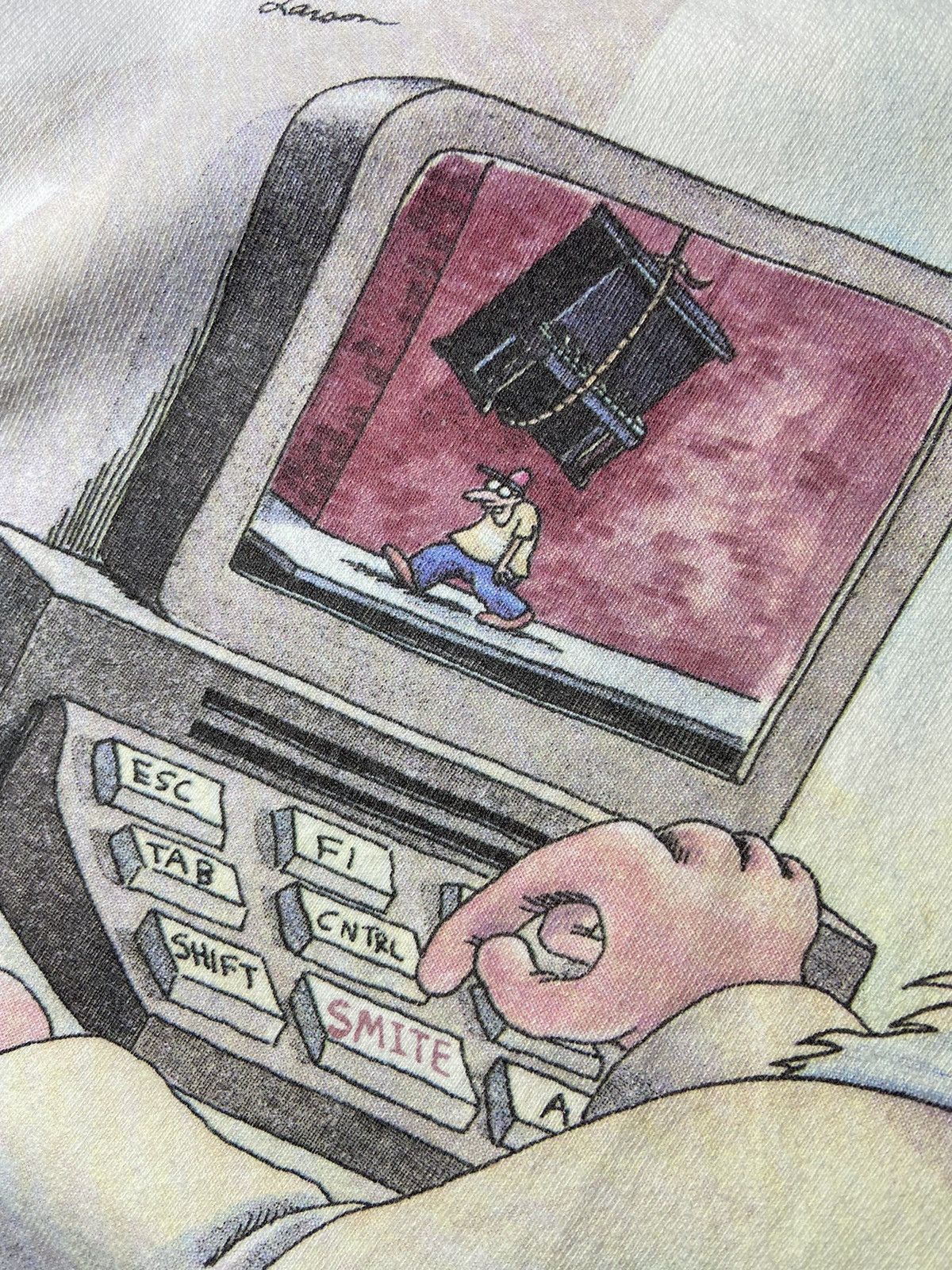 Vintage 💥God at His Computer 1991 vintage t-shirt‼️ Size US L / EU 52-54 / 3 - 6 Thumbnail