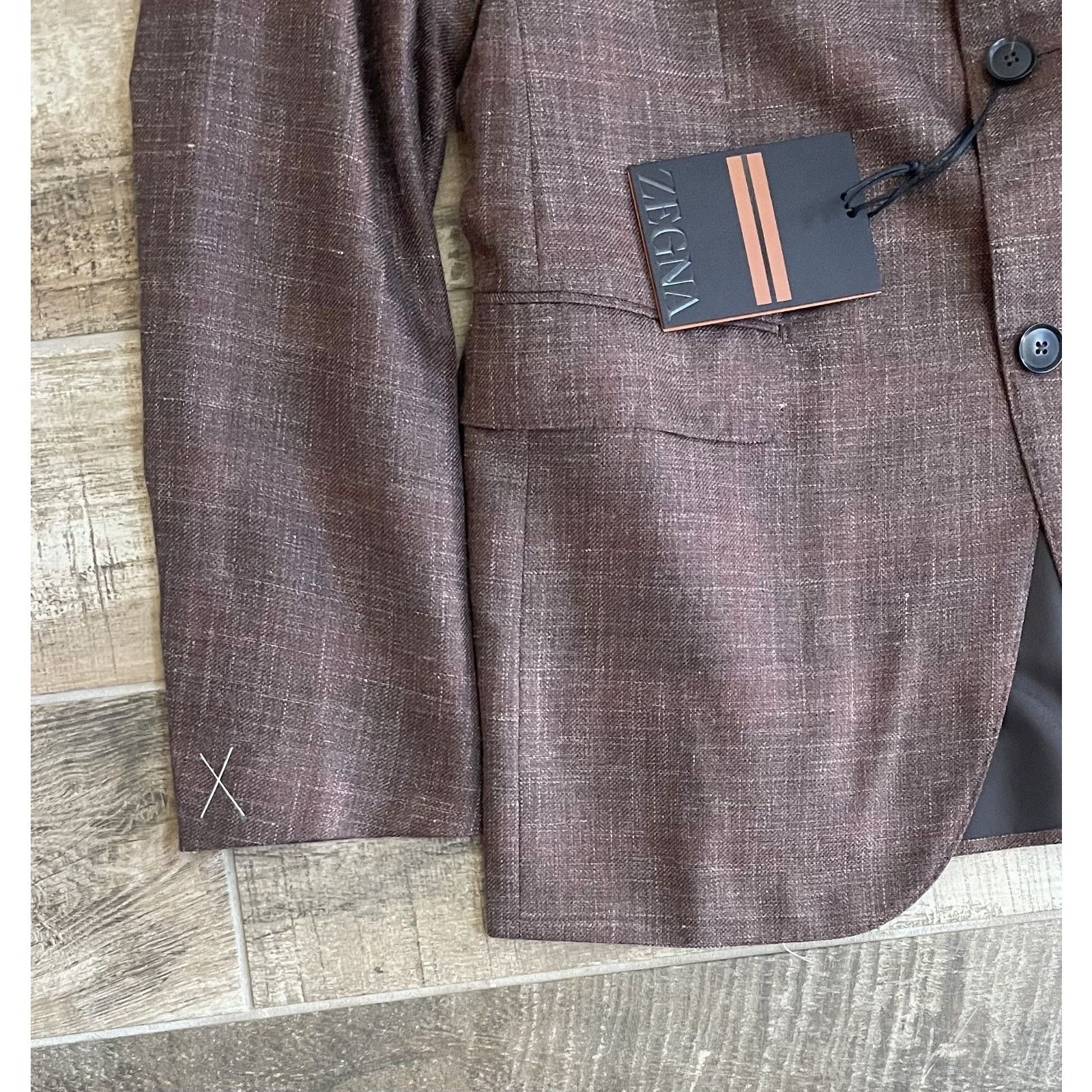 Ermenegildo Zegna $4,495 NWT ZEGNA Wine Cashmere Blend Blazer Luxury 52(42)L Size 42L - 5 Thumbnail
