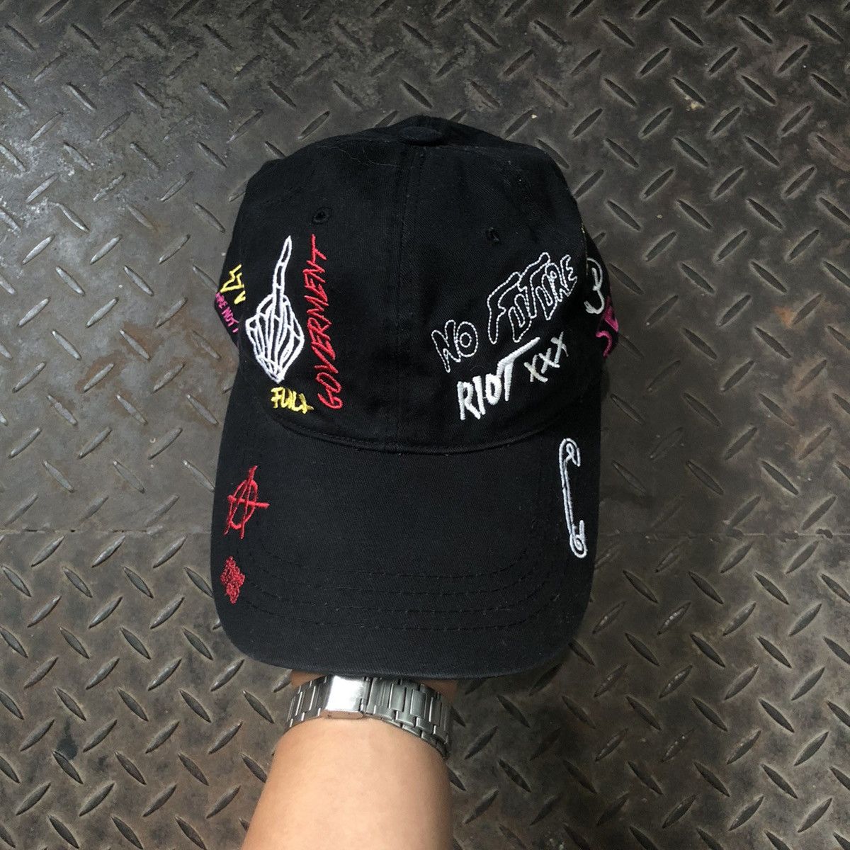 Japanese Brand Fucking Anarchy Embroidery Japanese Brand Casual Hat Size ONE SIZE - 2 Thumbnail