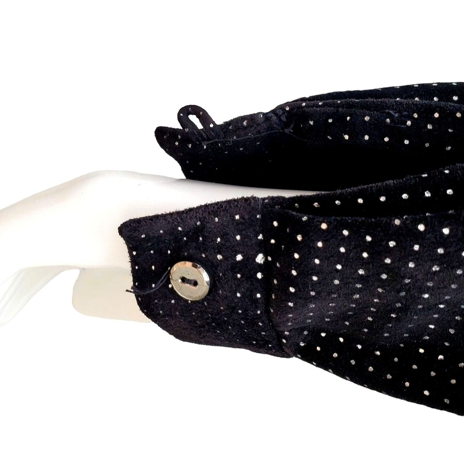 Other Volup Vintage Lillie Rubin Adri New York Black Suede Silver Size L / US 10 / IT 46 - 6 Thumbnail