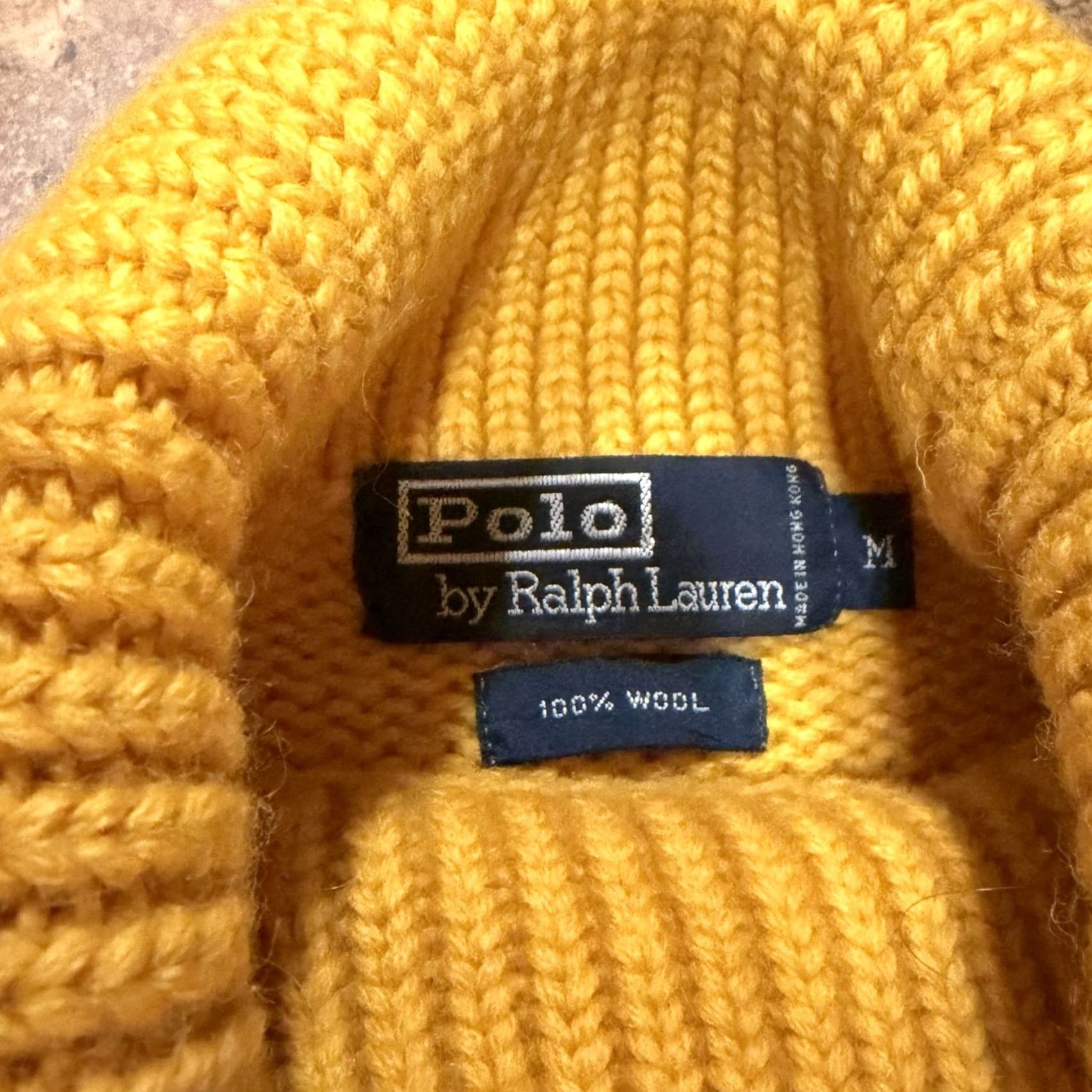Polo Ralph Lauren VINTAGE Polo Ralph Lauren Wool P Wing Letterman Sweater Men’s M Turtleneck EUC Yellow Size US M / EU 48-50 / 2 - 5 Thumbnail
