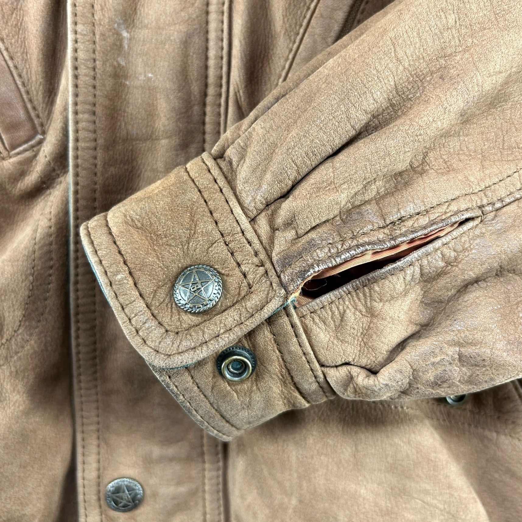 Vintage VINTAGE Beyond Leather Jacket Mens M Brown Bomber Genuine Flight Aviator 90s Casual Zip Full Zip Lined 80s Western 90s Riding Mens Size US M / EU 48-50 / 2 - 6 Thumbnail