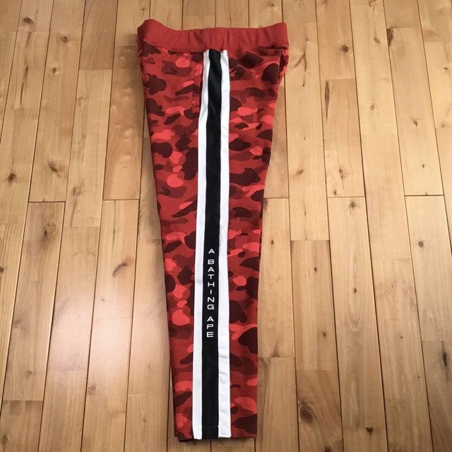Bape BAPE Red camo sweat pants a bathing ape ★size L Size US 34 / EU 50 - 5 Thumbnail
