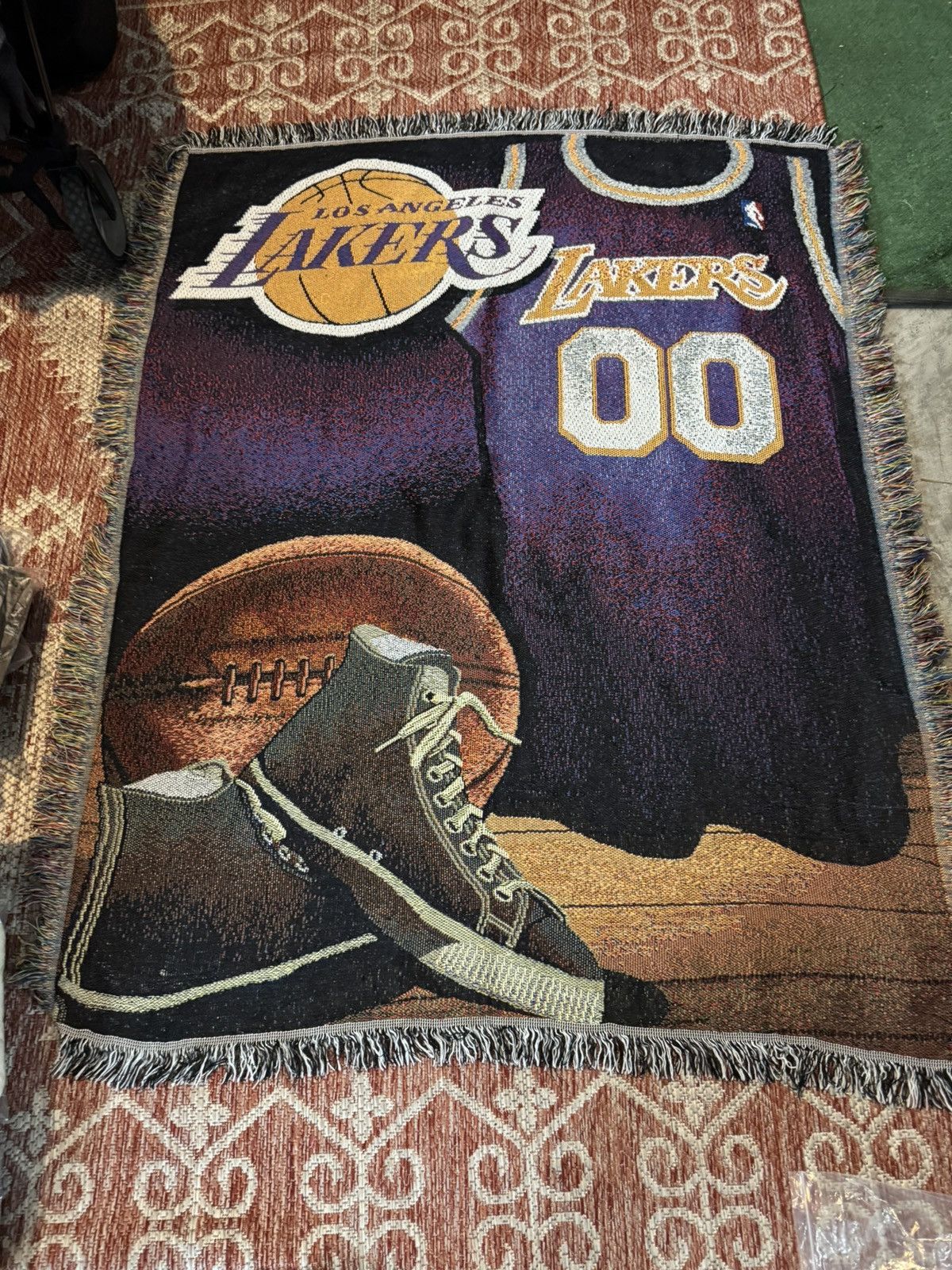 NBA Los Angeles Lakers Tapestry Blanket Rare Size ONE SIZE - 2 Thumbnail