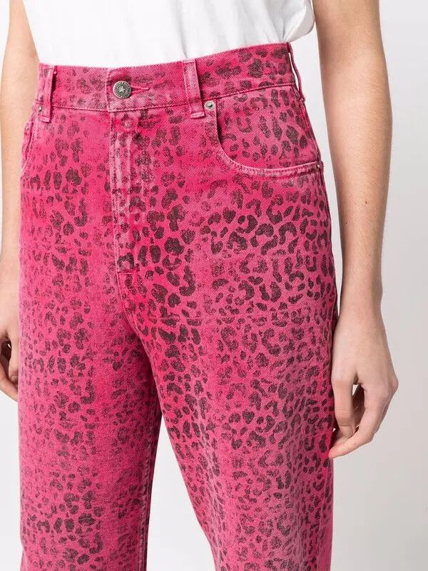 Golden Goose o1y0725 Denim Pant in Fuchsia/Brown Size 29" - 2 Thumbnail