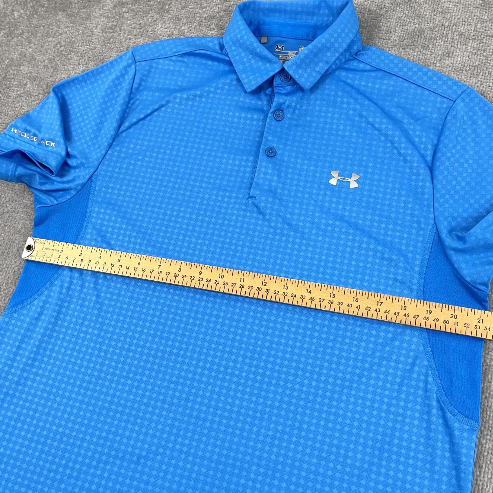 Under Armour Under Armour Polo Shirt Mens Large Blue Golf Coldblack HeatGear S/S Polo Shirt Regular Blue Size US L / EU 52-54 / 3 - 6 Thumbnail