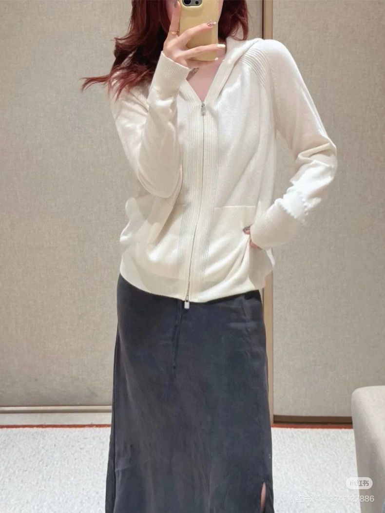 Loro Piana LORO PIANA Classic Merano white cashmere cardigan Size XXS / US 00 / IT 34 - 9 Thumbnail