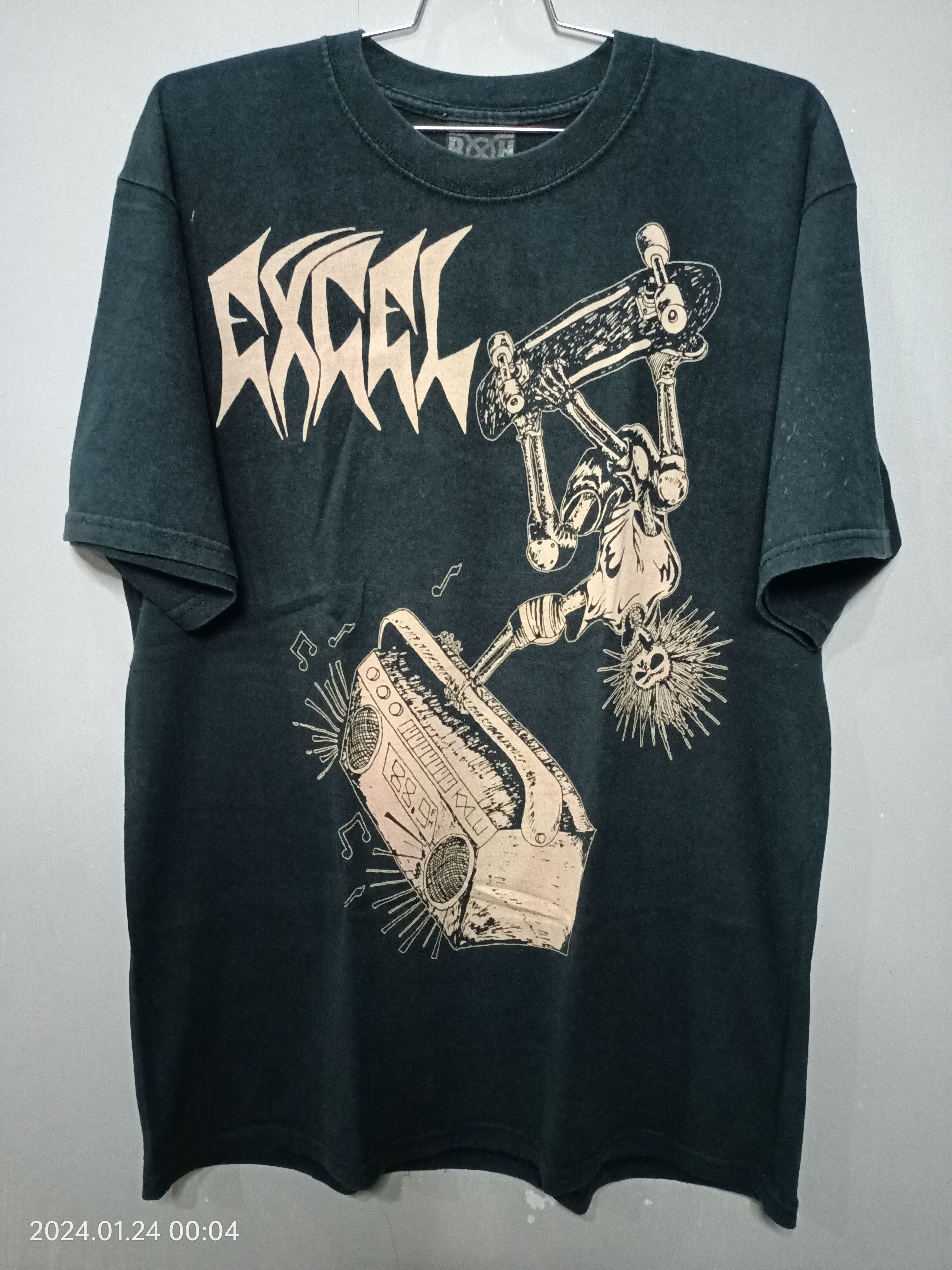 EXCEL bounty hunter Tシャツ black スケートロック