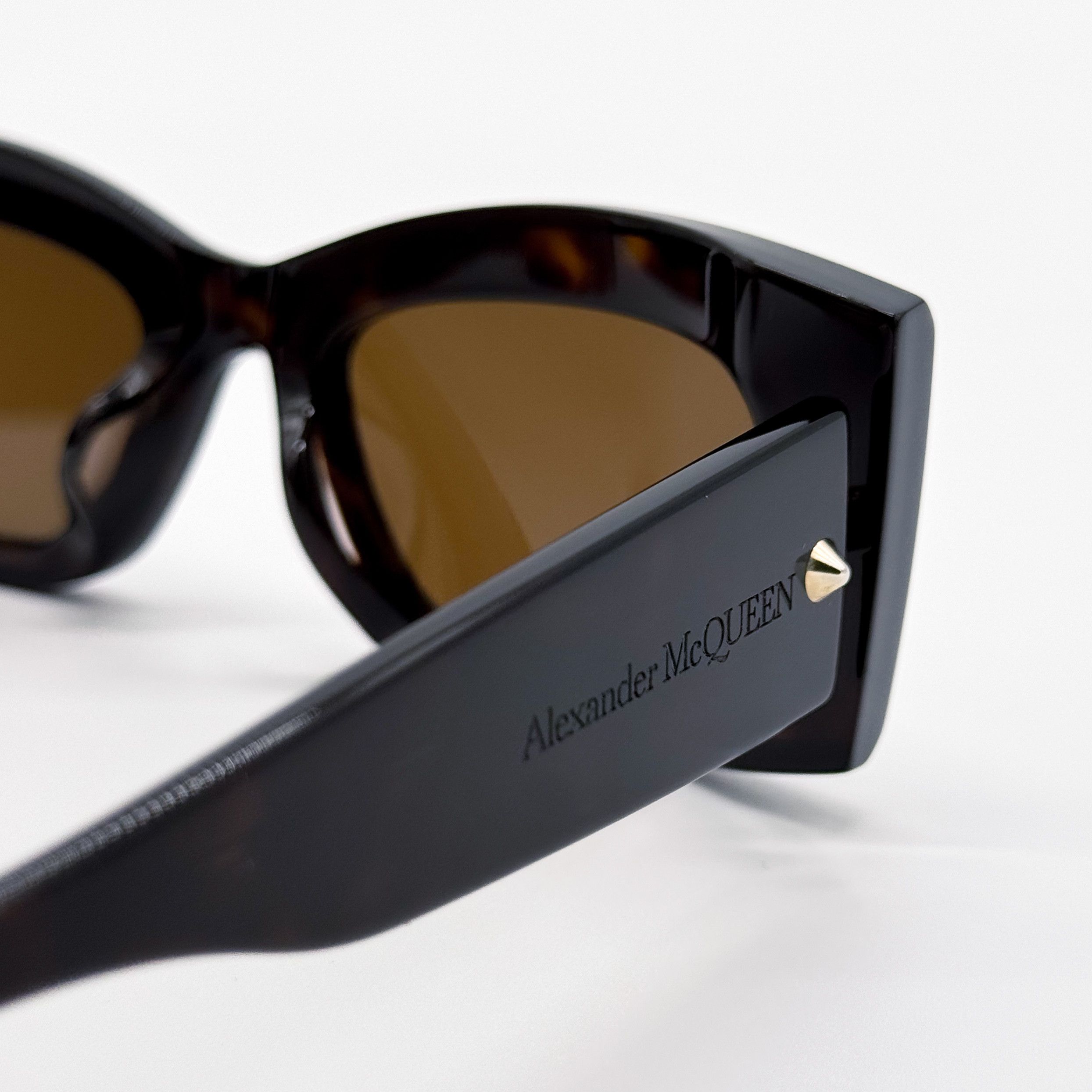 Alexander McQueen NEW ALEXANDER MCQUEEN AM0426S 002 WOMEN HAVANA SUNGLASSES Size ONE SIZE - 7 Thumbnail