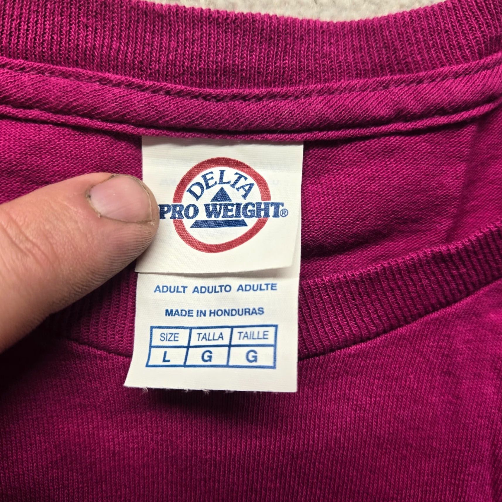 Fruit Of The Loom Fruit of the Loom Shirt Adult Men L Purple Short Sleeve Tee T-Shirt Great Smoky Mountains 90s (if applicable) Mens Size US L / EU 52-54 / 3 - 4 Thumbnail