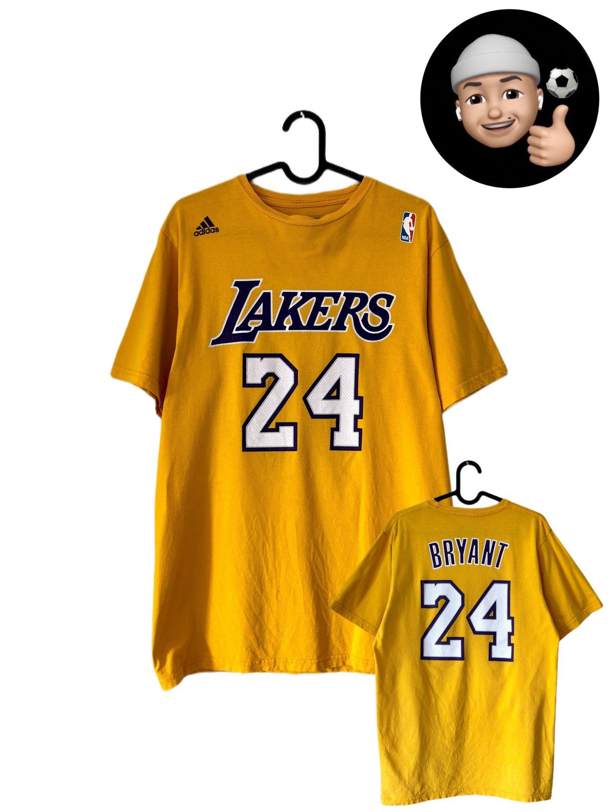 Adidas × NBA 2012 LA Lakers Koby Bryant Yellow T-shirt The Go-to Tee Size US M / EU 48-50 / 2 - 1 Thumbnail
