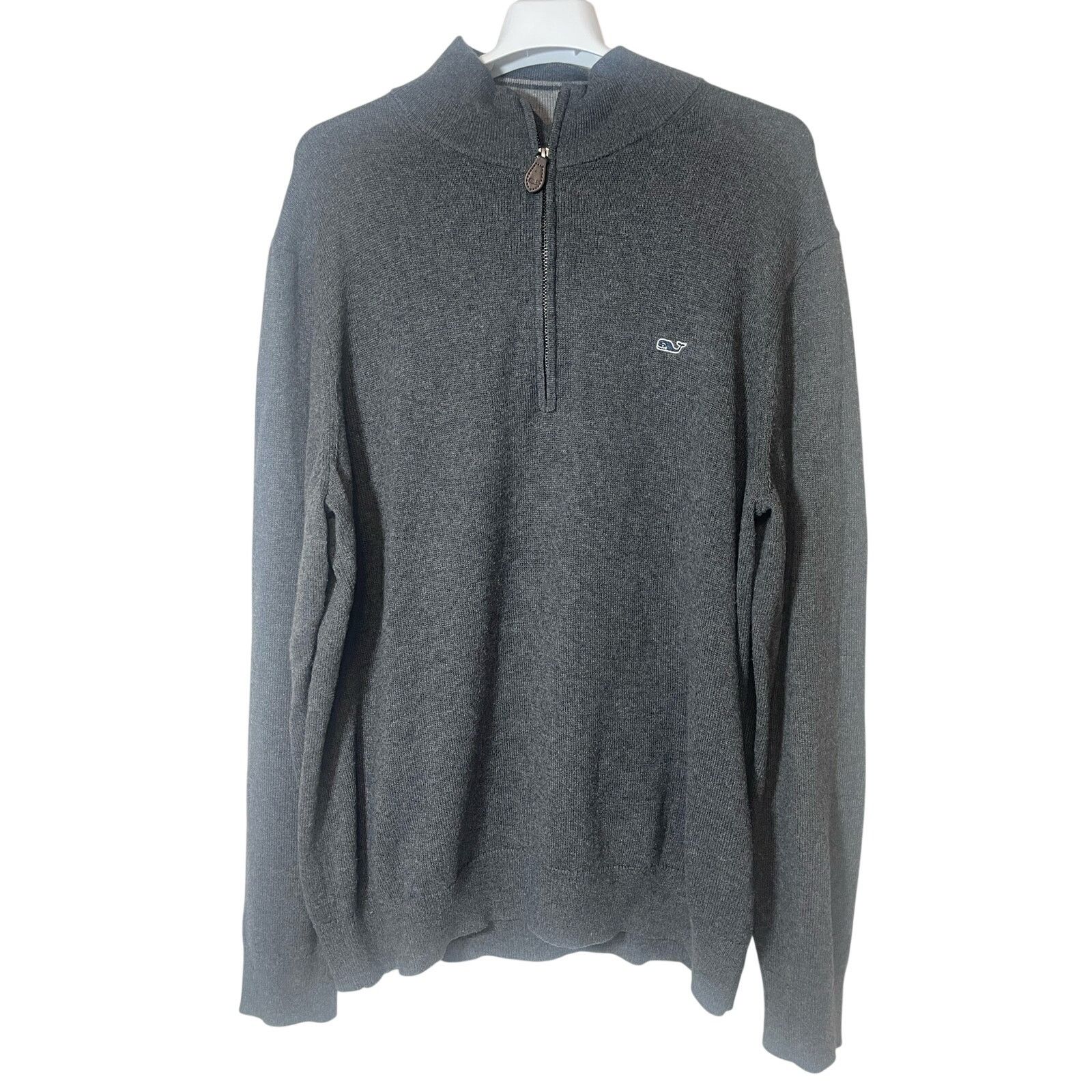Vineyard Vines Vineyard Vines Cotton Cashmere 1/4 Zip Gray Sweater Mens M Size US M / EU 48-50 / 2 - 1 Thumbnail